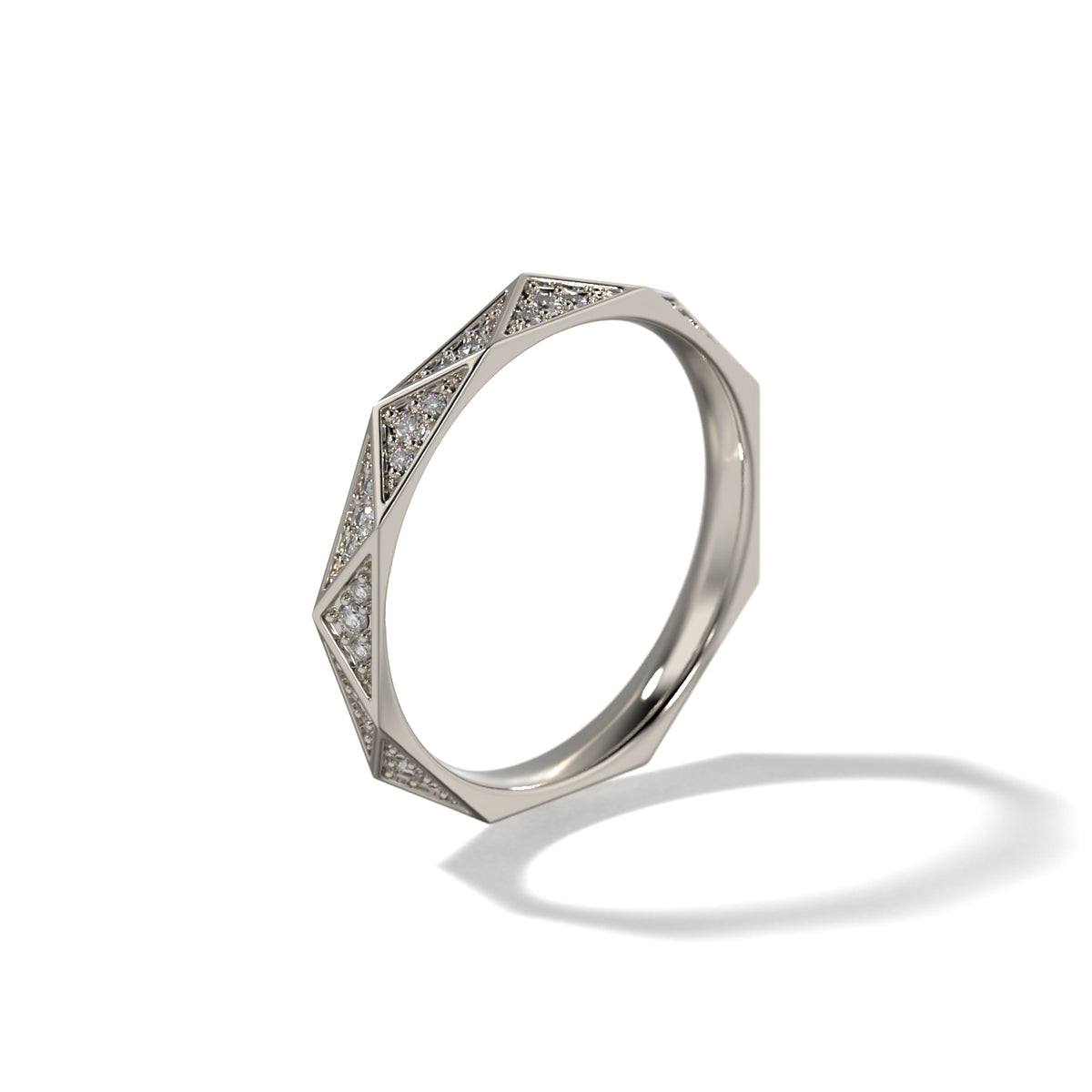 HER SCULPTED DIAMOND WEDDING BAND