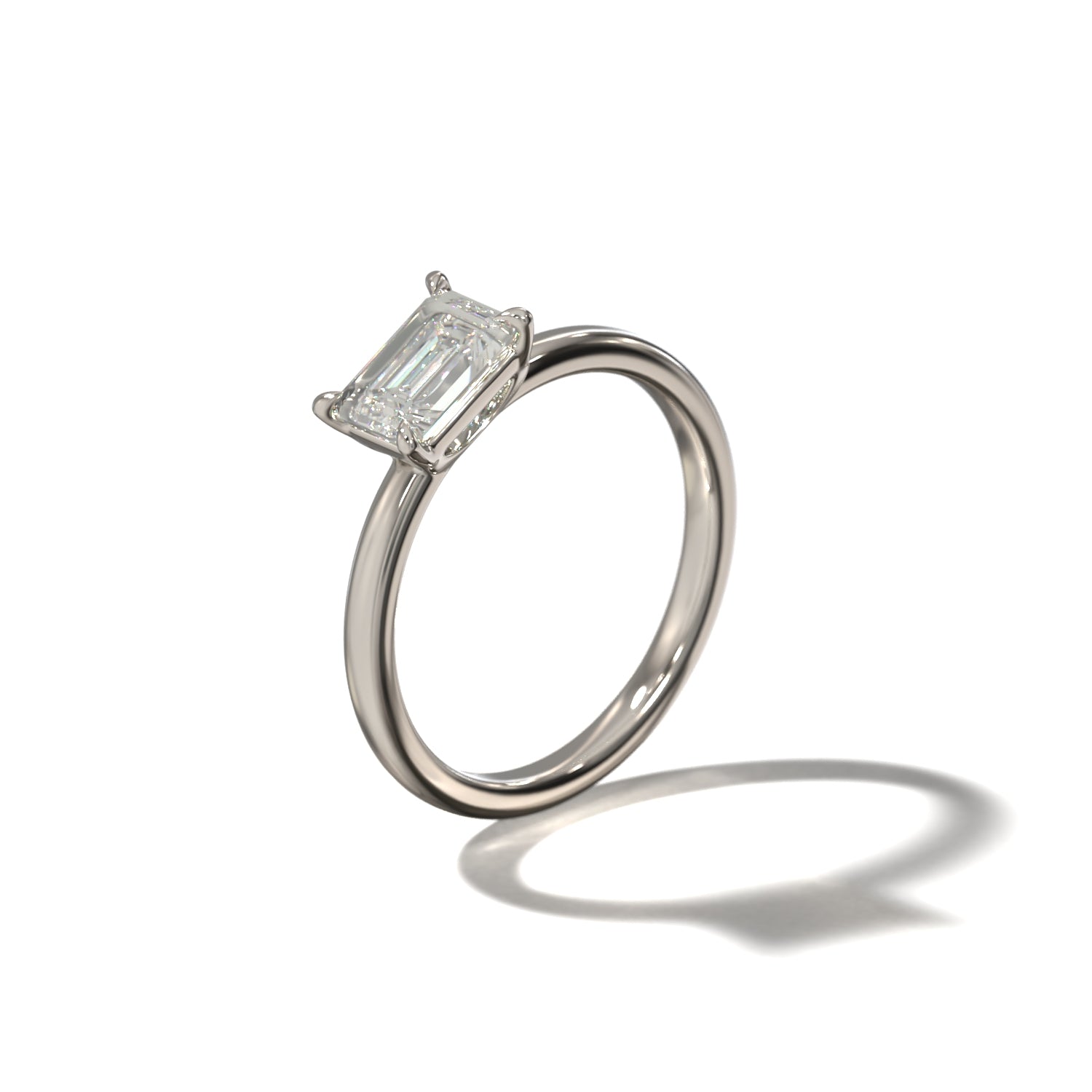 EMERALD EAST WEST SOLITAIRE