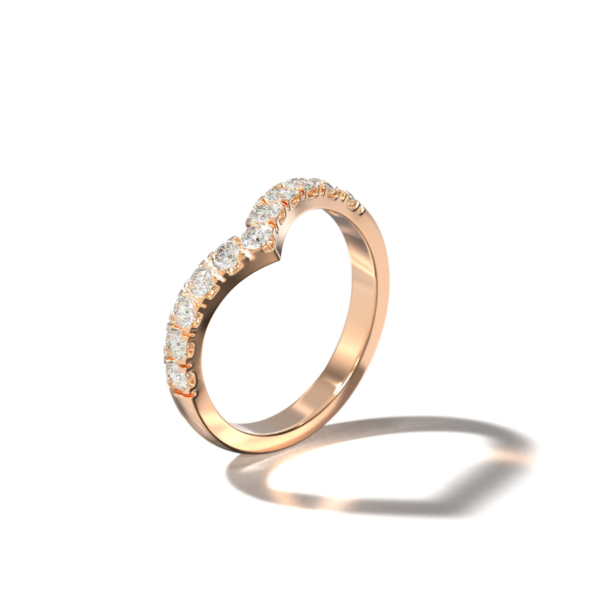 HER V DIAMOND WEDDING BAND