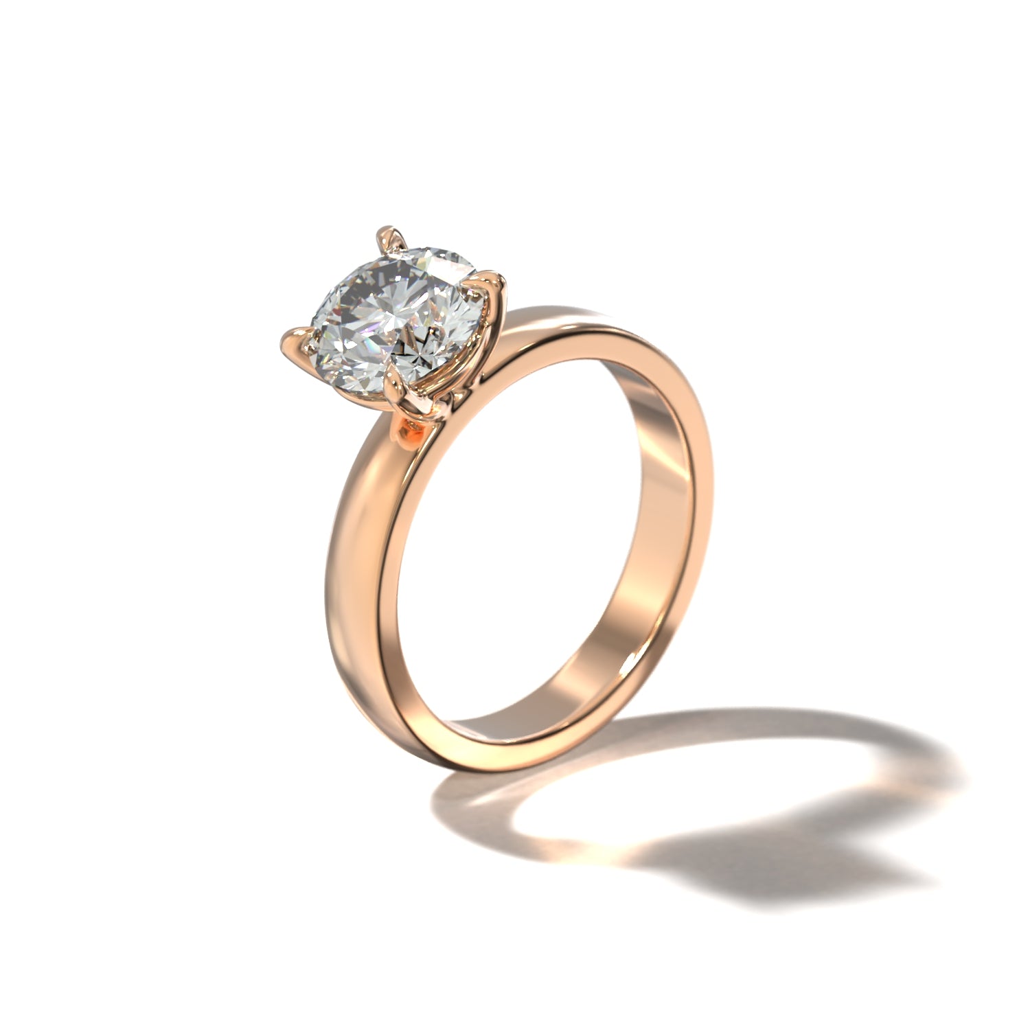 ROUND CIGAR BAND SOLITAIRE