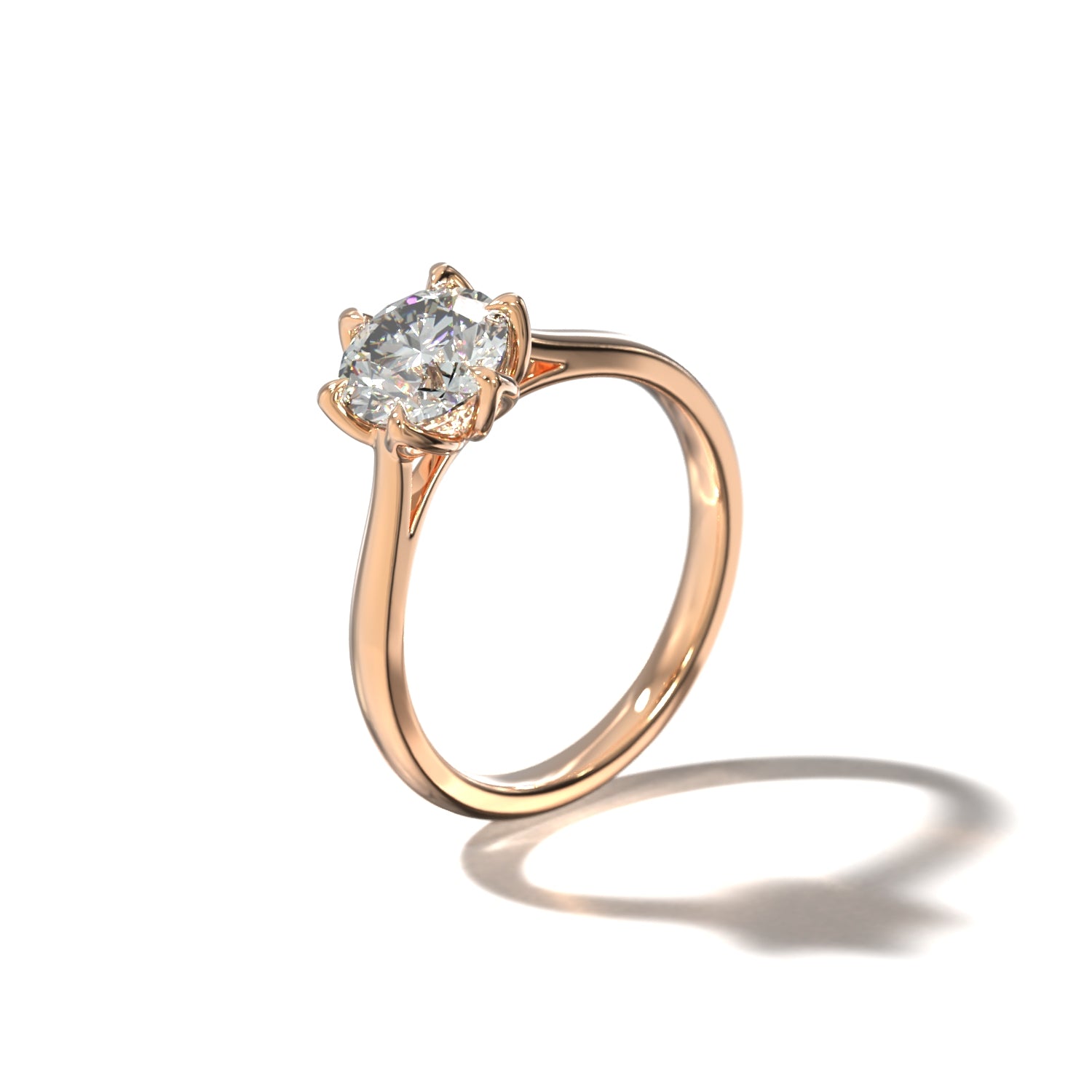 ROUND TULIP CATHEDRAL SOLITAIRE