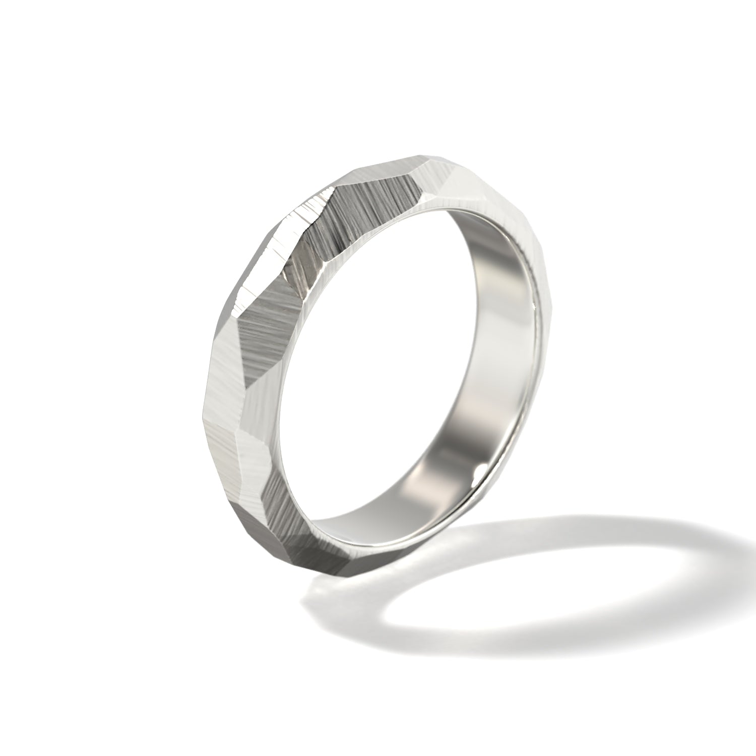 HIS FACETED WEDDING BAND