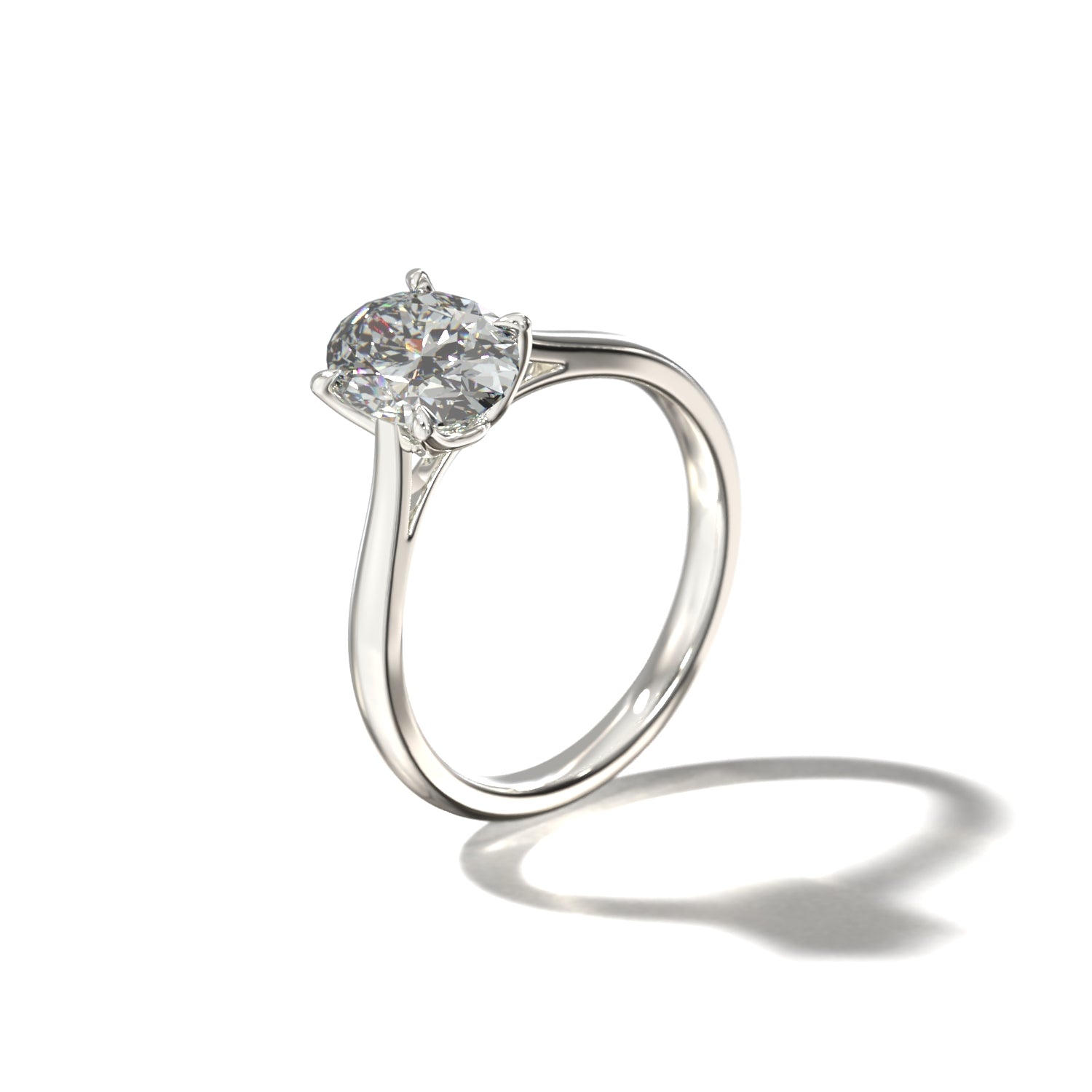 OVAL TULIP CATHEDRAL SOLITAIRE