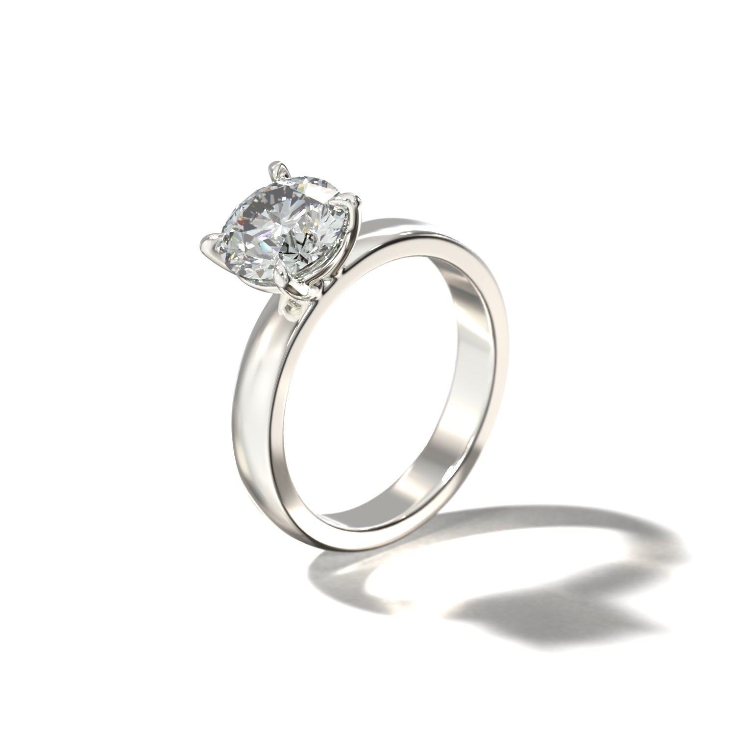 ROUND CIGAR BAND SOLITAIRE