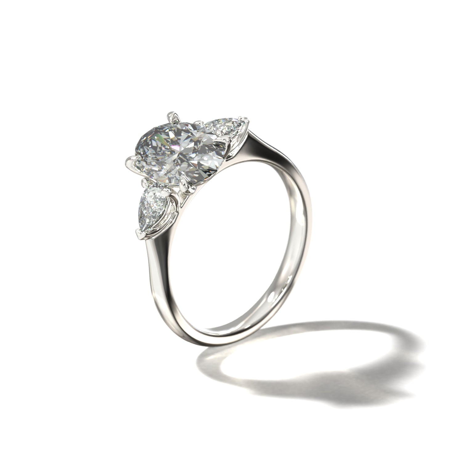 THREE STONE OVAL & PEARS