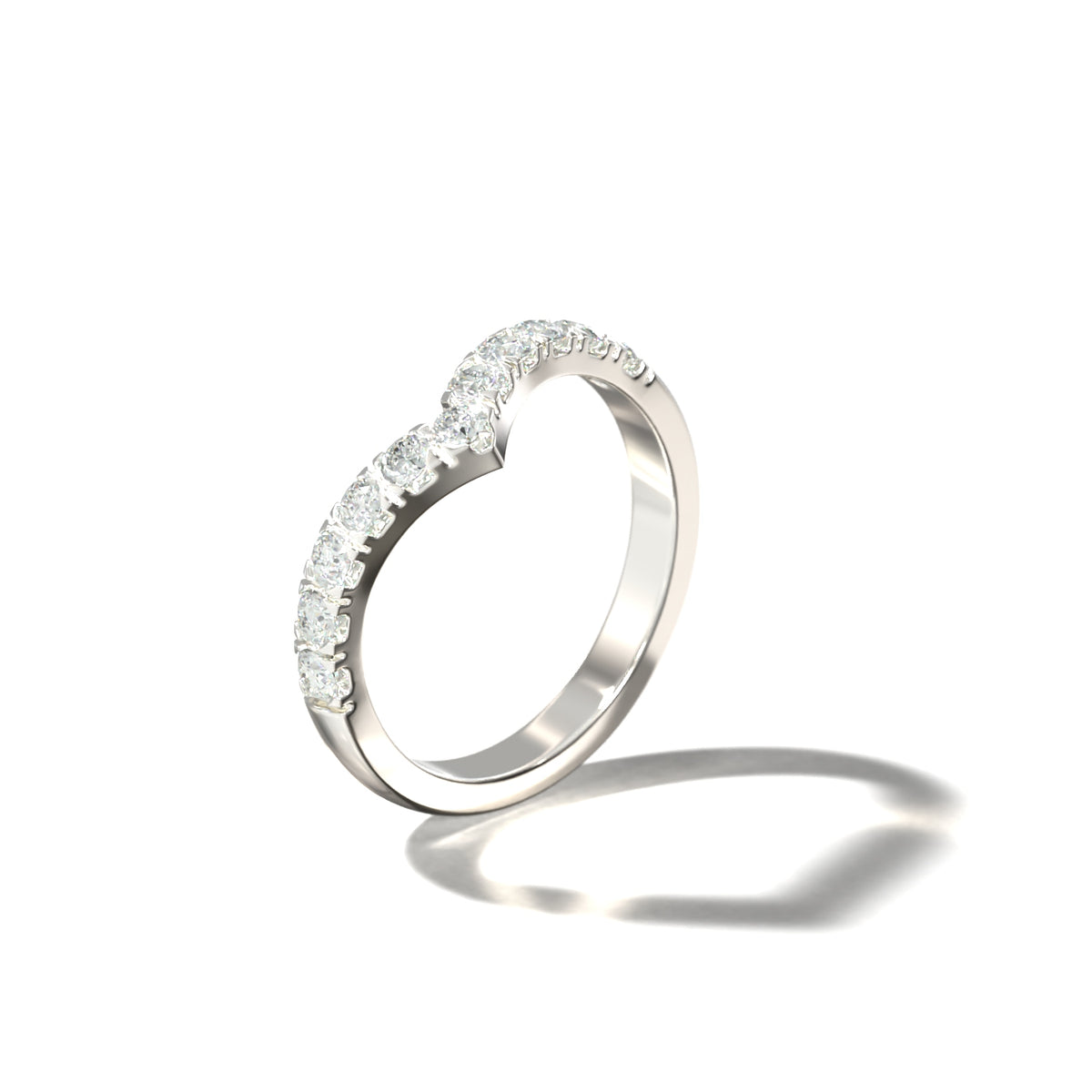 HER V DIAMOND WEDDING BAND