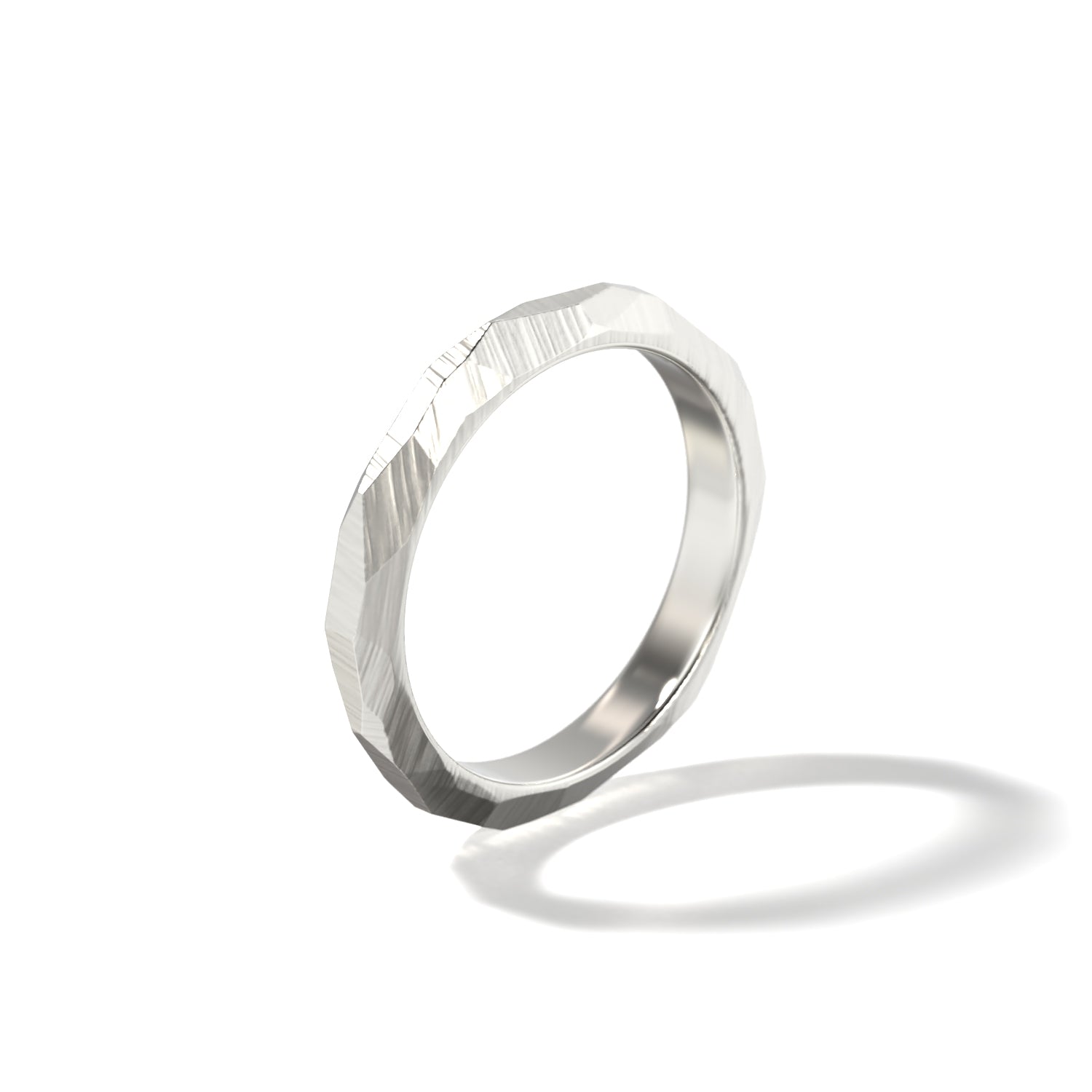 HER FACETED WEDDING BAND