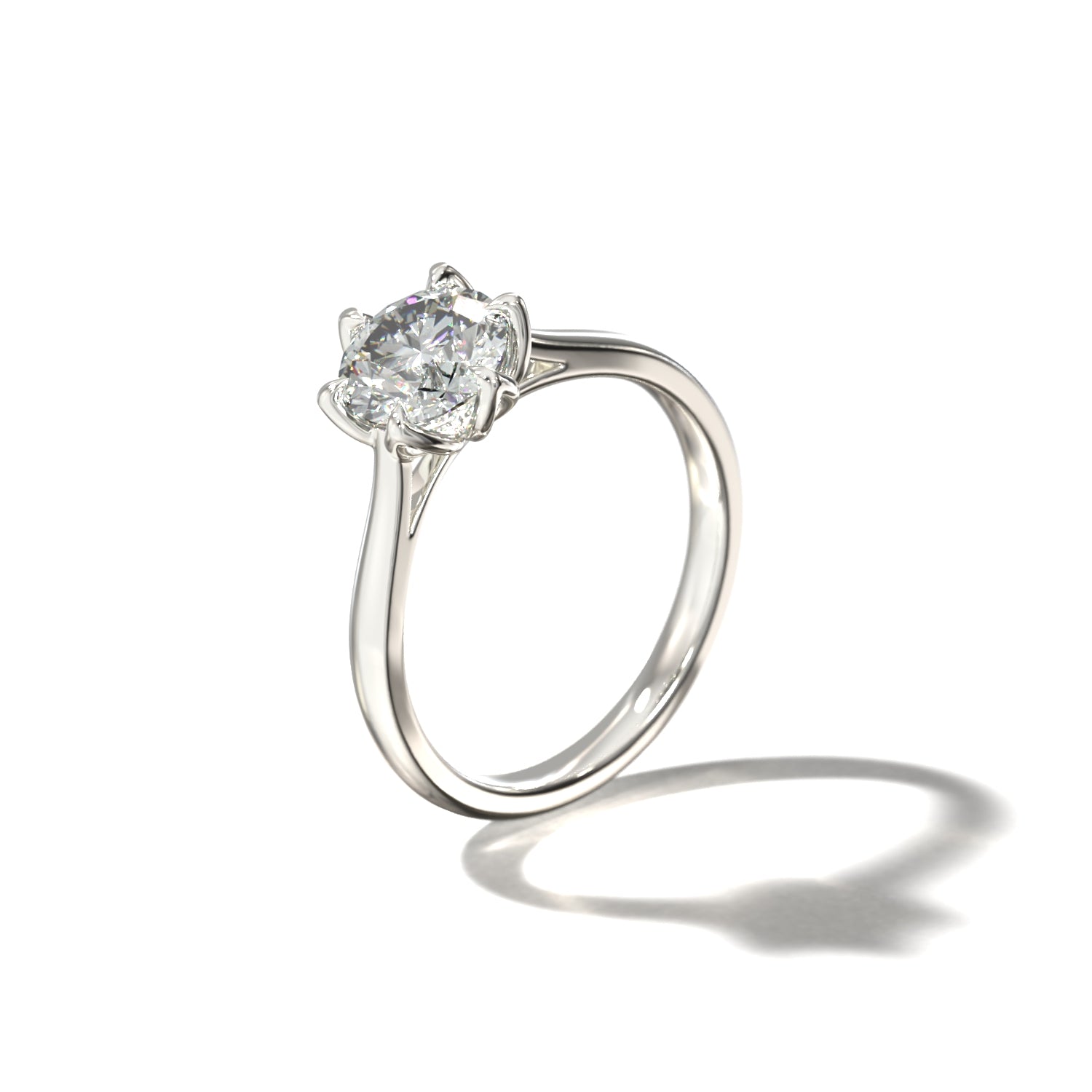 ROUND TULIP CATHEDRAL SOLITAIRE