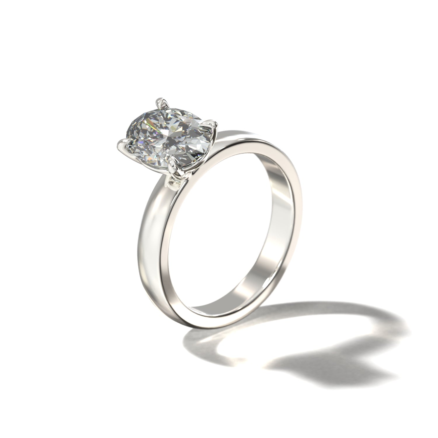 OVAL CIGAR BAND SOLITAIRE