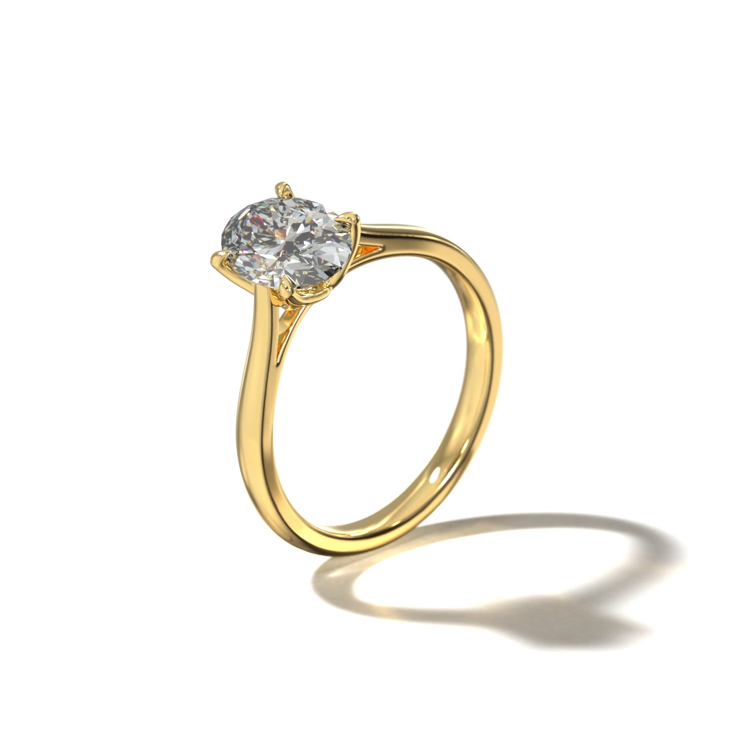 OVAL TULIP CATHEDRAL SOLITAIRE