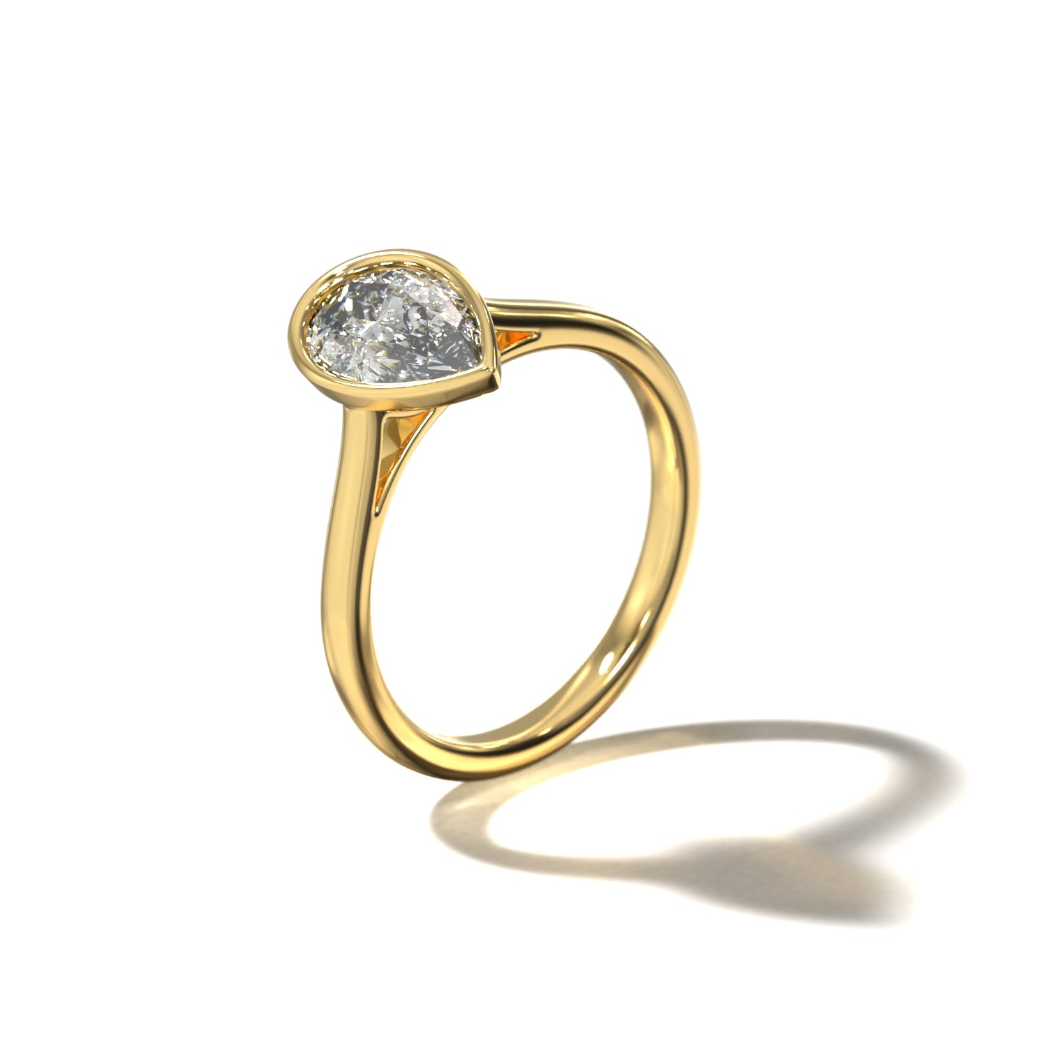 PEAR BEZEL SOLITAIRE