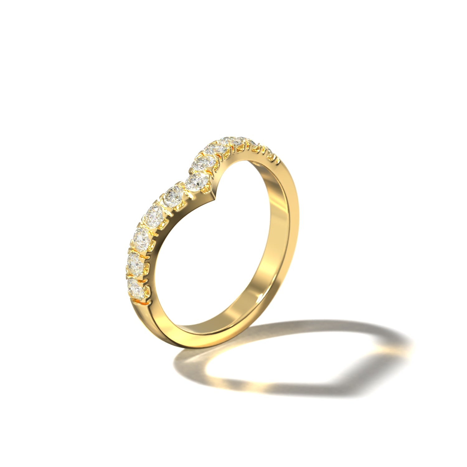 HER V DIAMOND WEDDING BAND