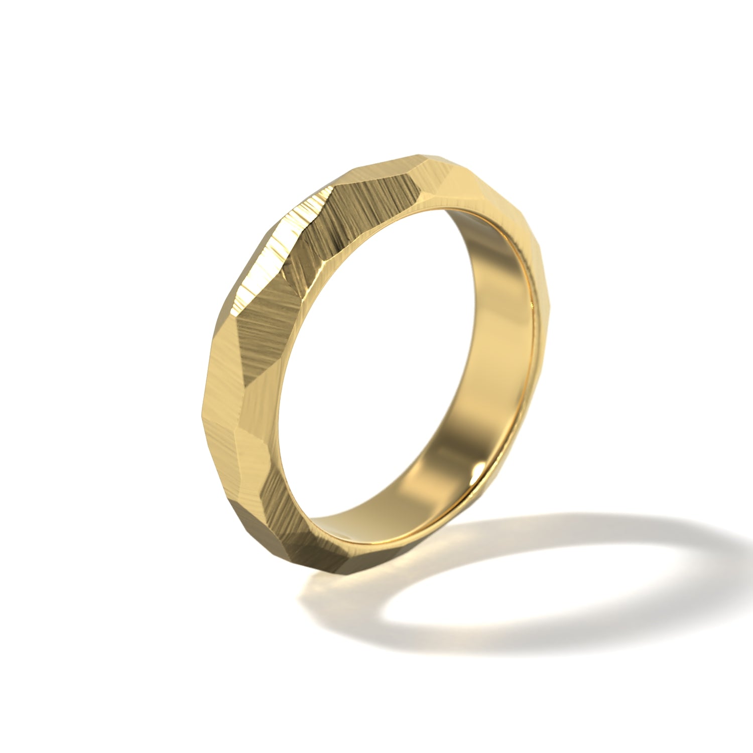 HIS FACETED WEDDING BAND