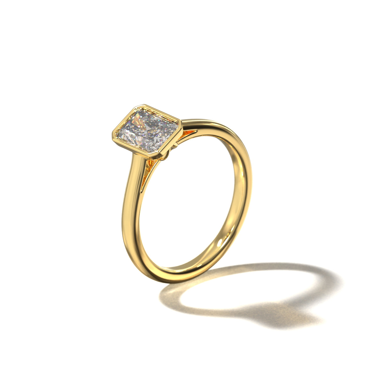 RADIANT TULIP BEZEL SOLITAIRE