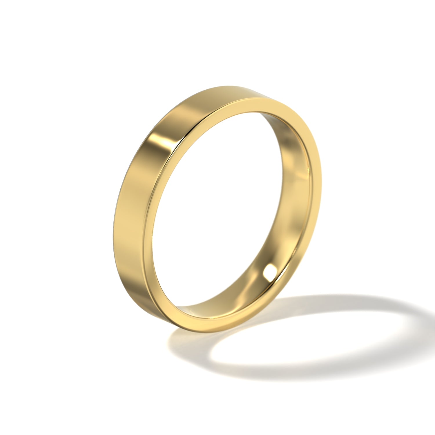 HIS CONTEMPORARY WEDDING BAND - 4MM