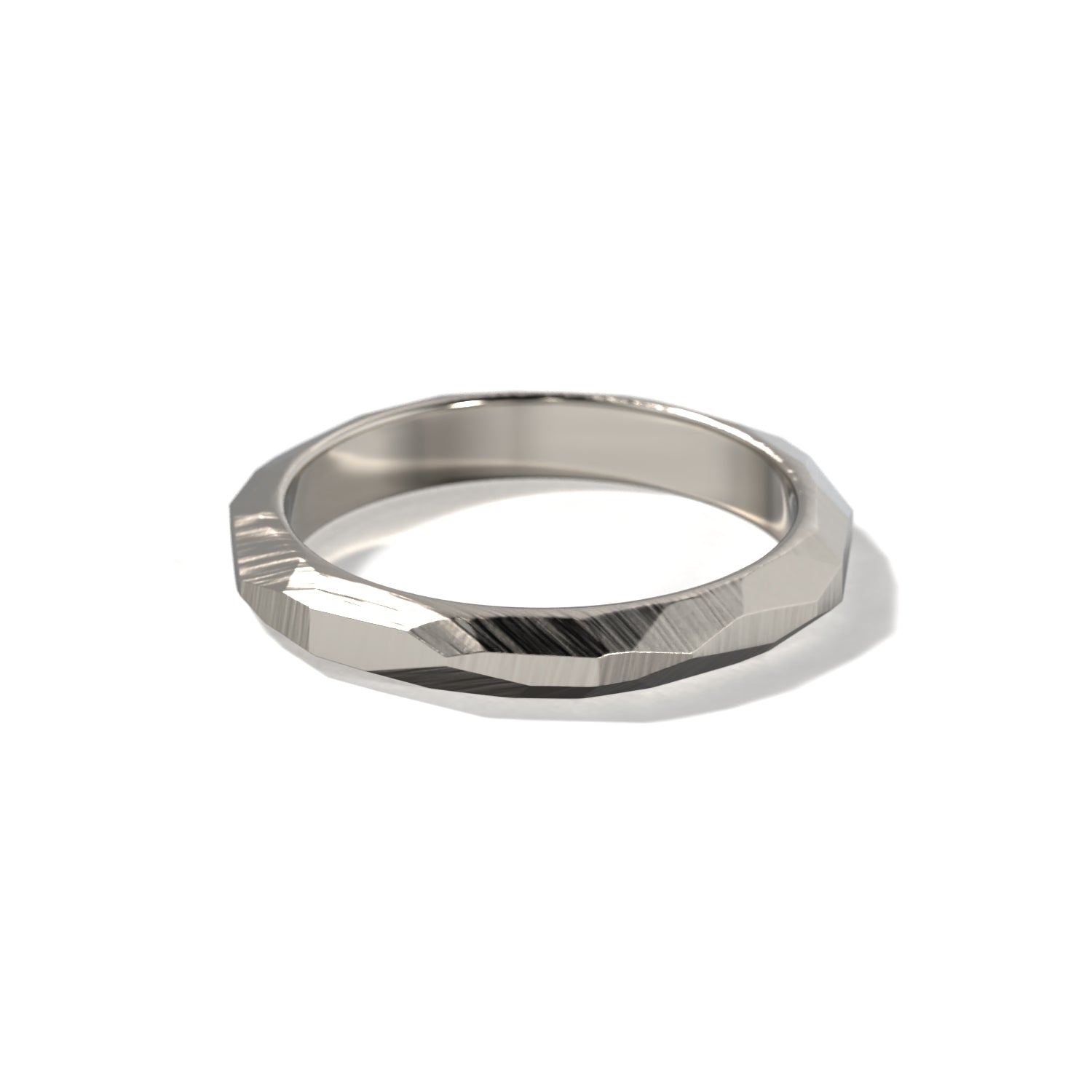 HER FACETED WEDDING BAND