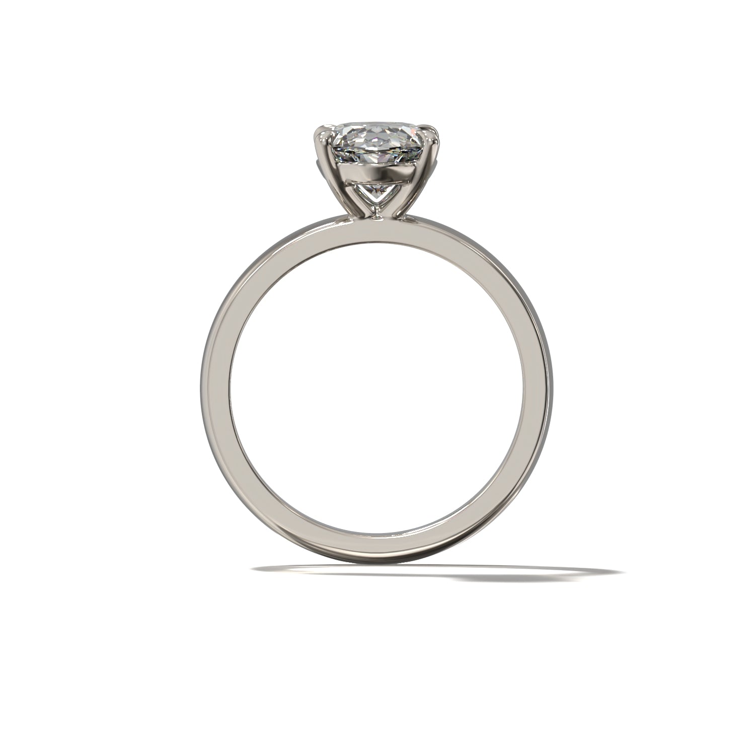 OVAL CIGAR BAND SOLITAIRE