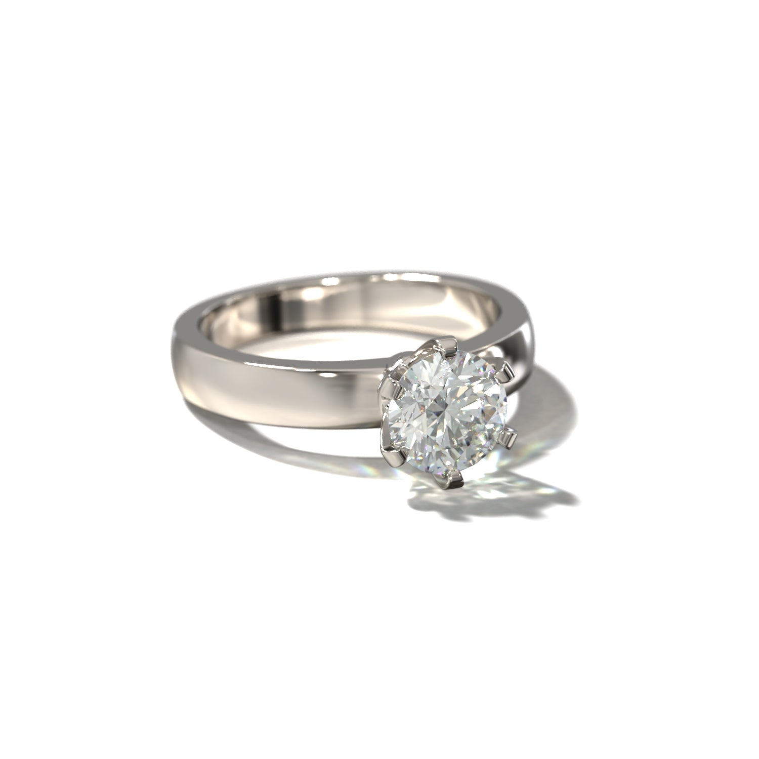 The Wide Crown | Forlovelsesring med lab grown diamant | Skarv