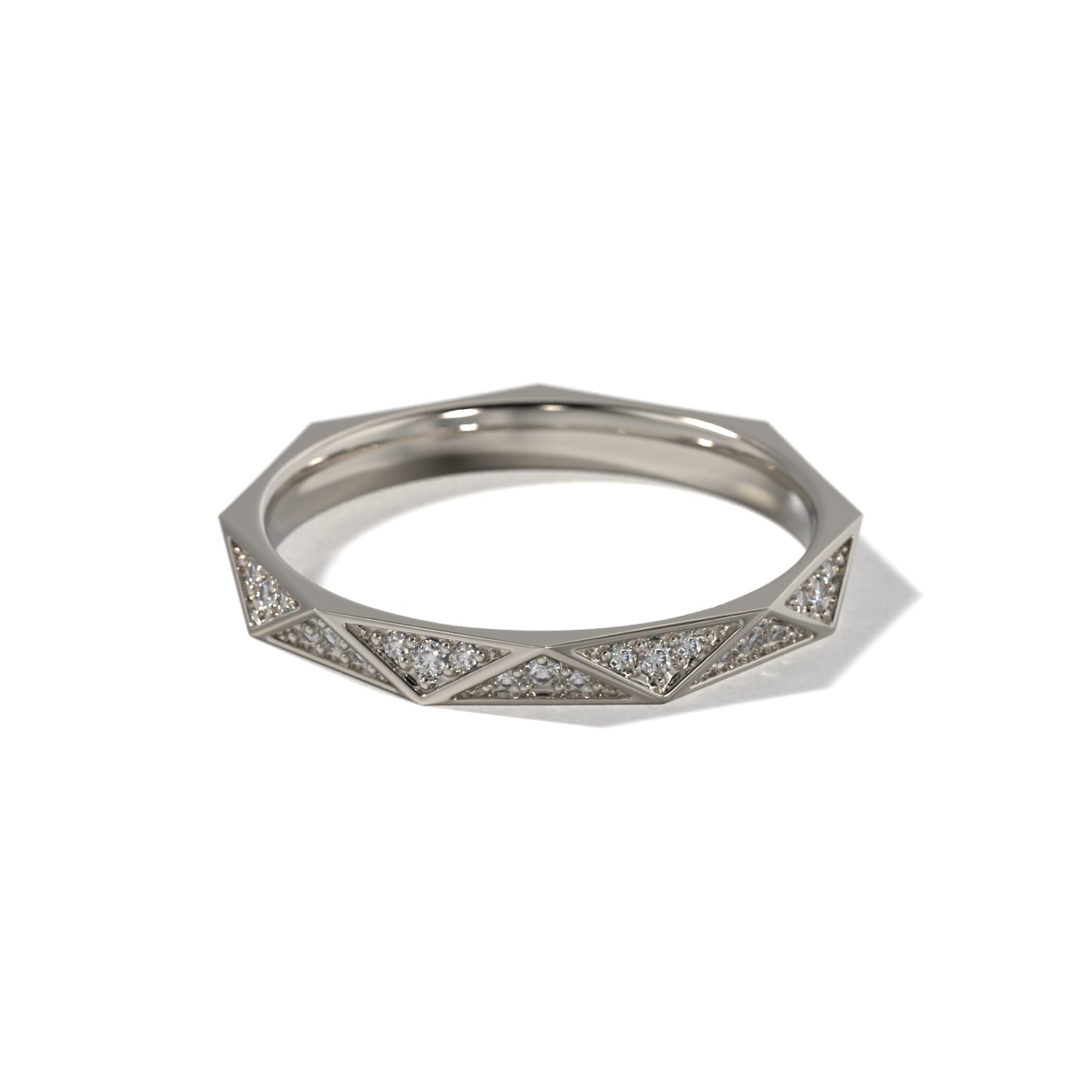 HER SCULPTED DIAMOND WEDDING BAND