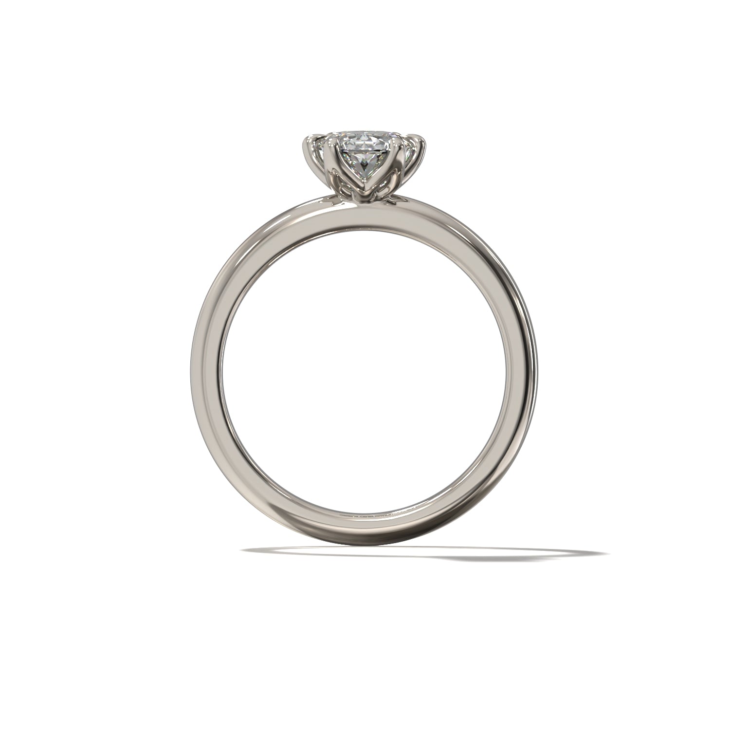 SIX CLAWED OVAL TULIP SOLITAIRE