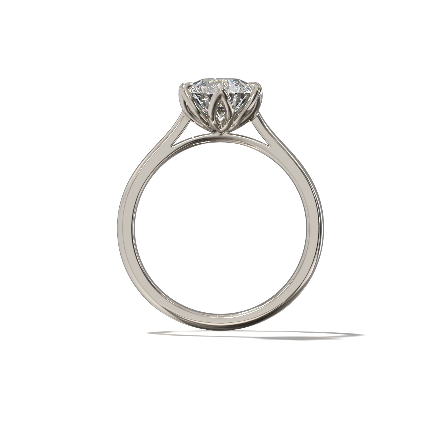 ROUND TULIP CATHEDRAL SOLITAIRE