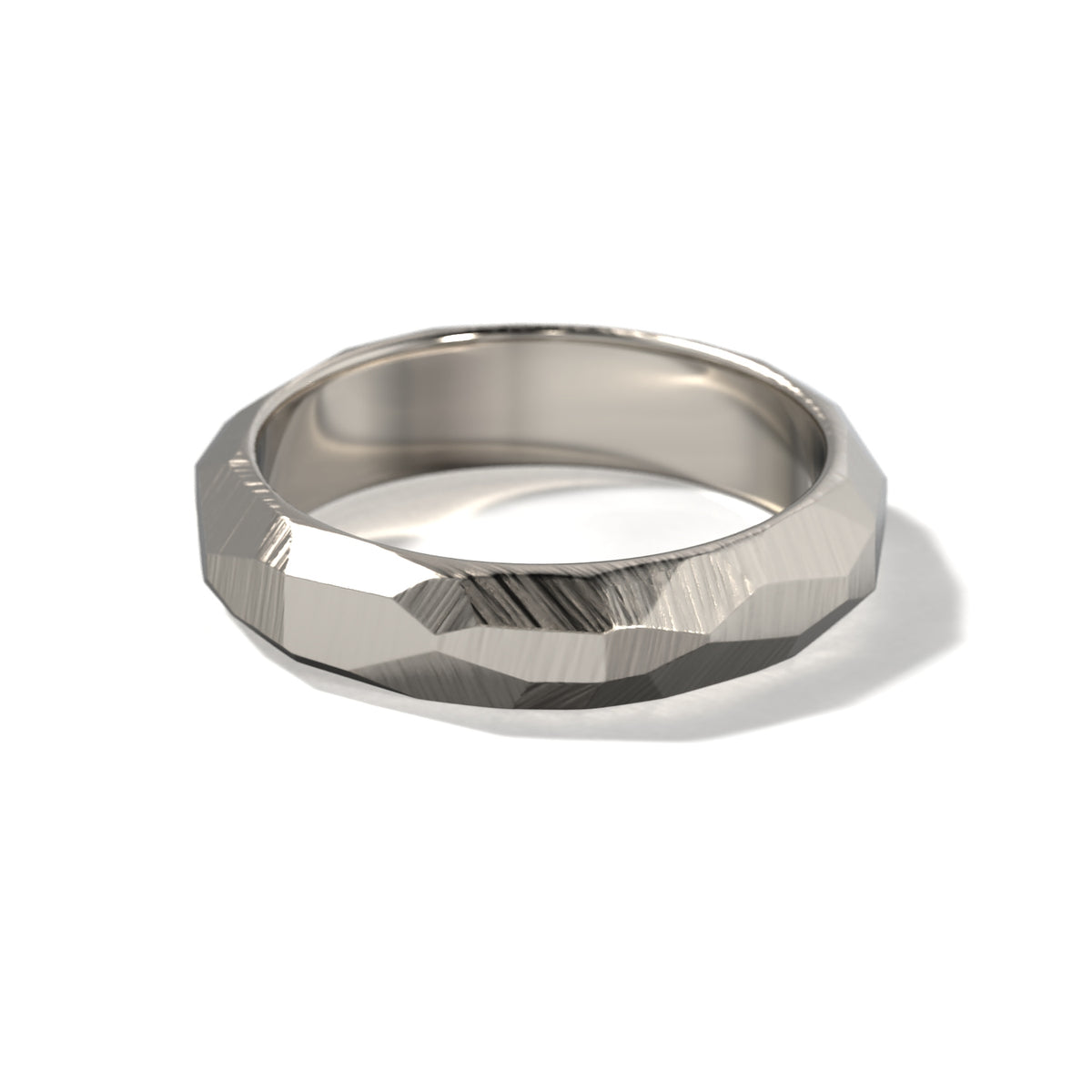 HIS FACETED WEDDING BAND