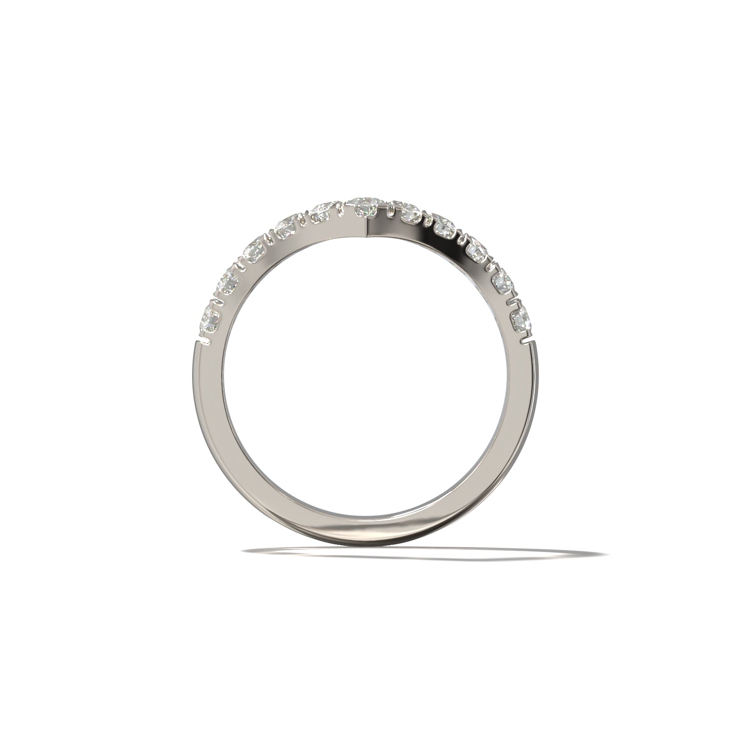 HER V DIAMOND WEDDING BAND