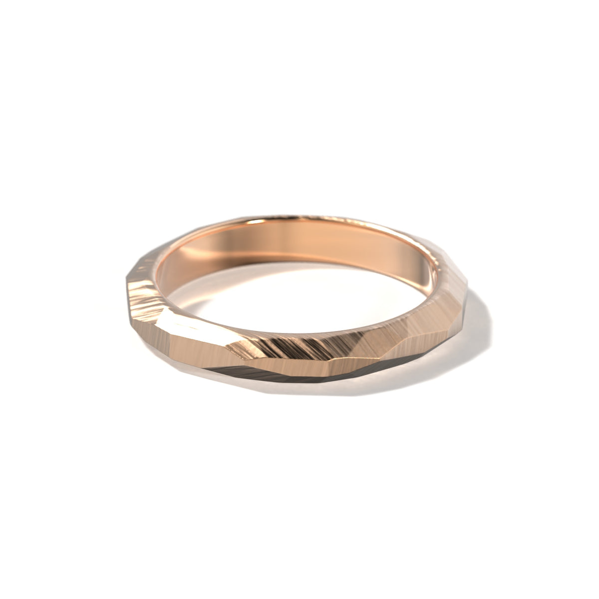 HER FACETED WEDDING BAND