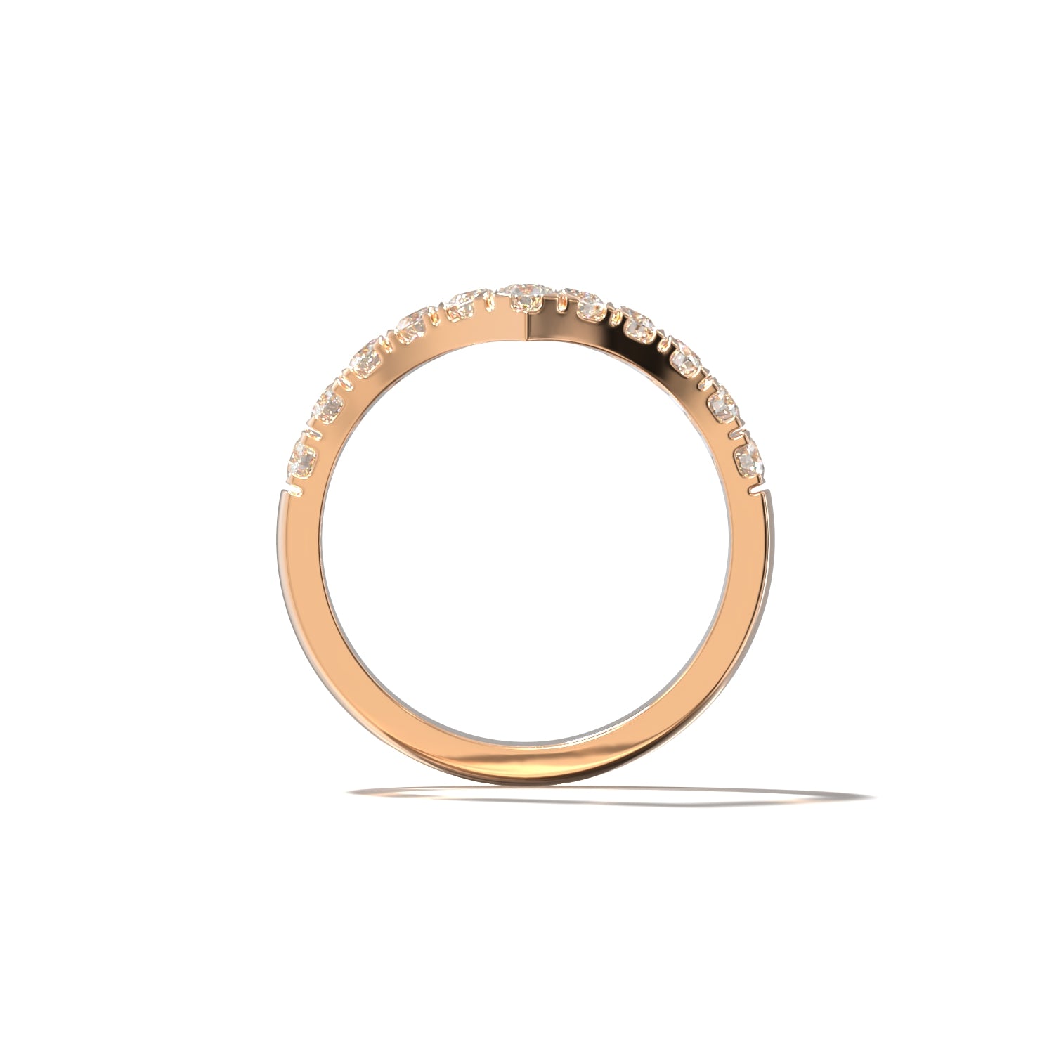HER V DIAMOND WEDDING BAND