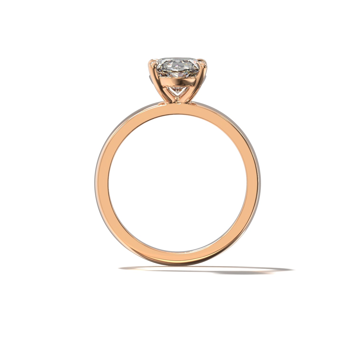 OVAL CIGAR BAND SOLITAIRE