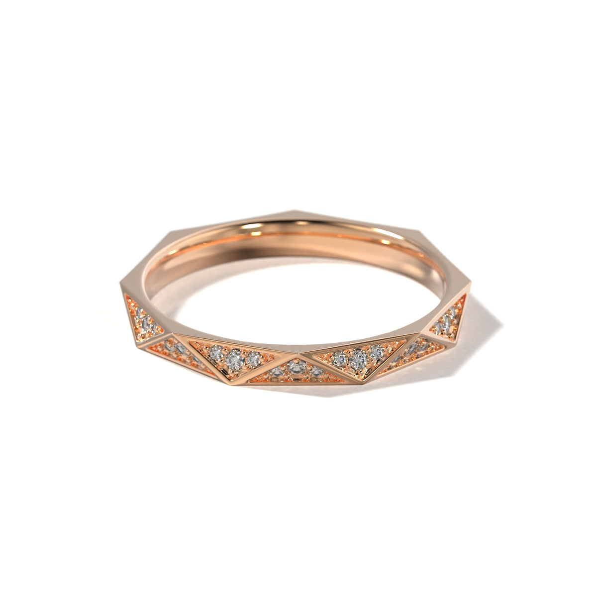 HER SCULPTED DIAMOND WEDDING BAND