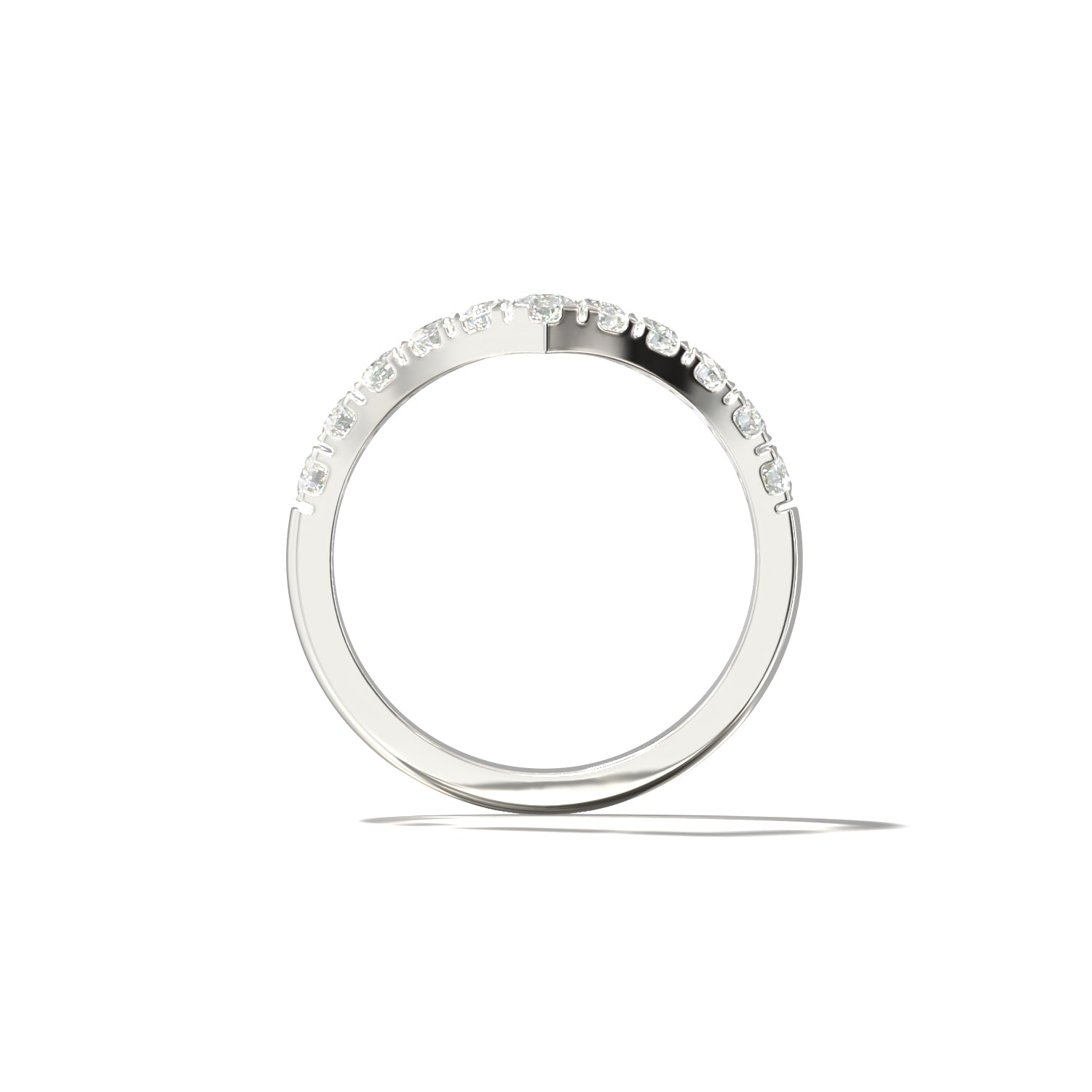HER V DIAMOND WEDDING BAND