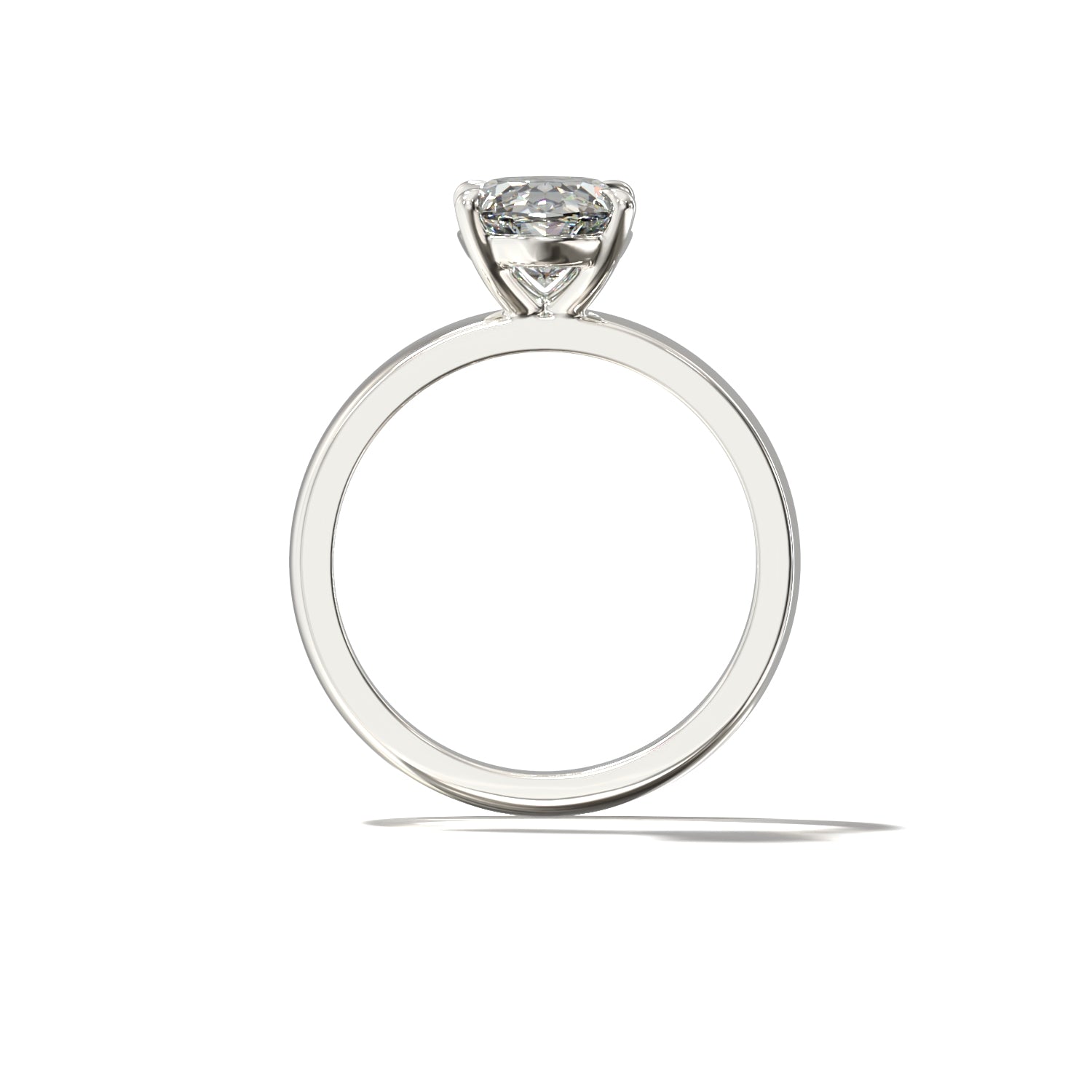 OVAL CIGAR BAND SOLITAIRE