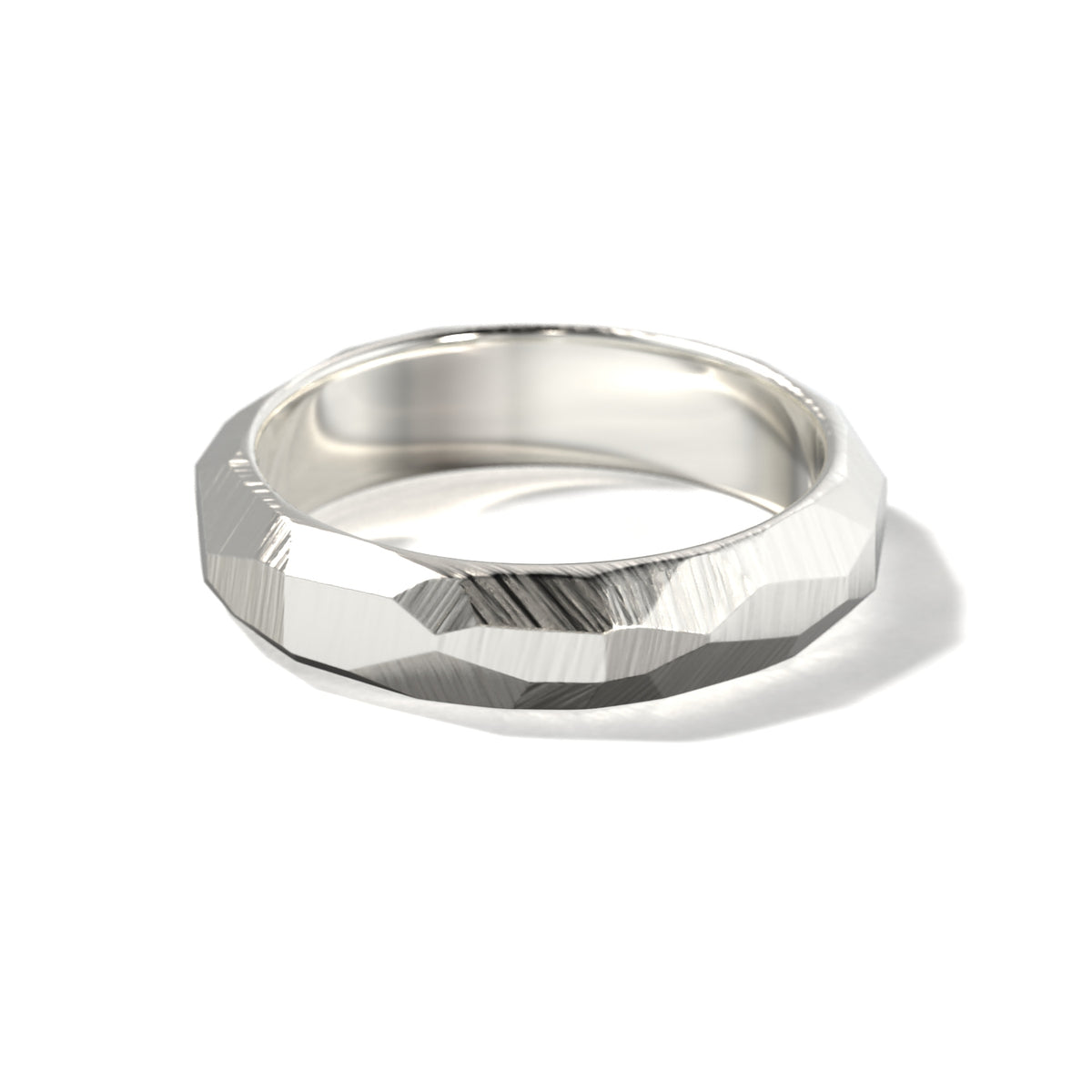 HIS FACETED WEDDING BAND