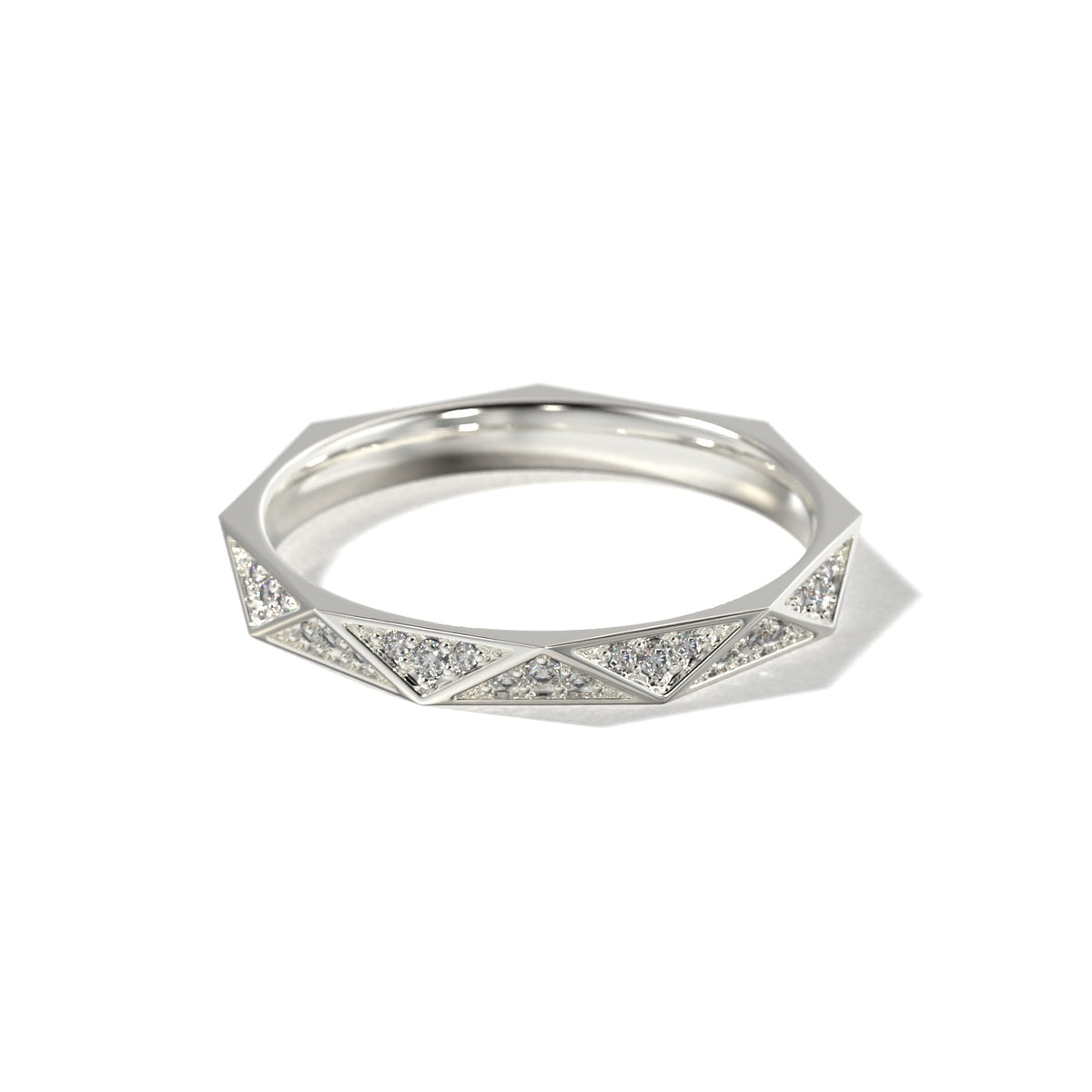 HER SCULPTED DIAMOND WEDDING BAND