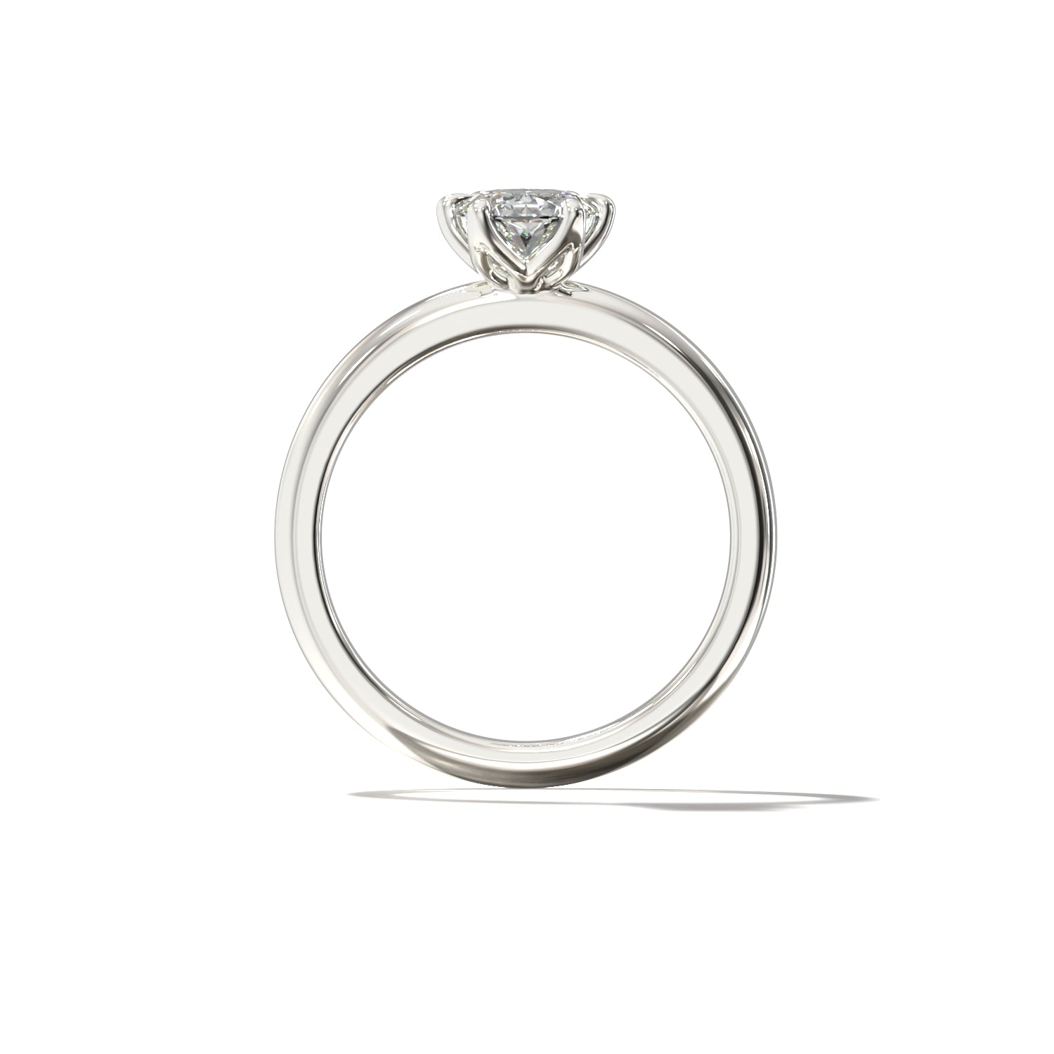 SIX CLAWED OVAL TULIP SOLITAIRE