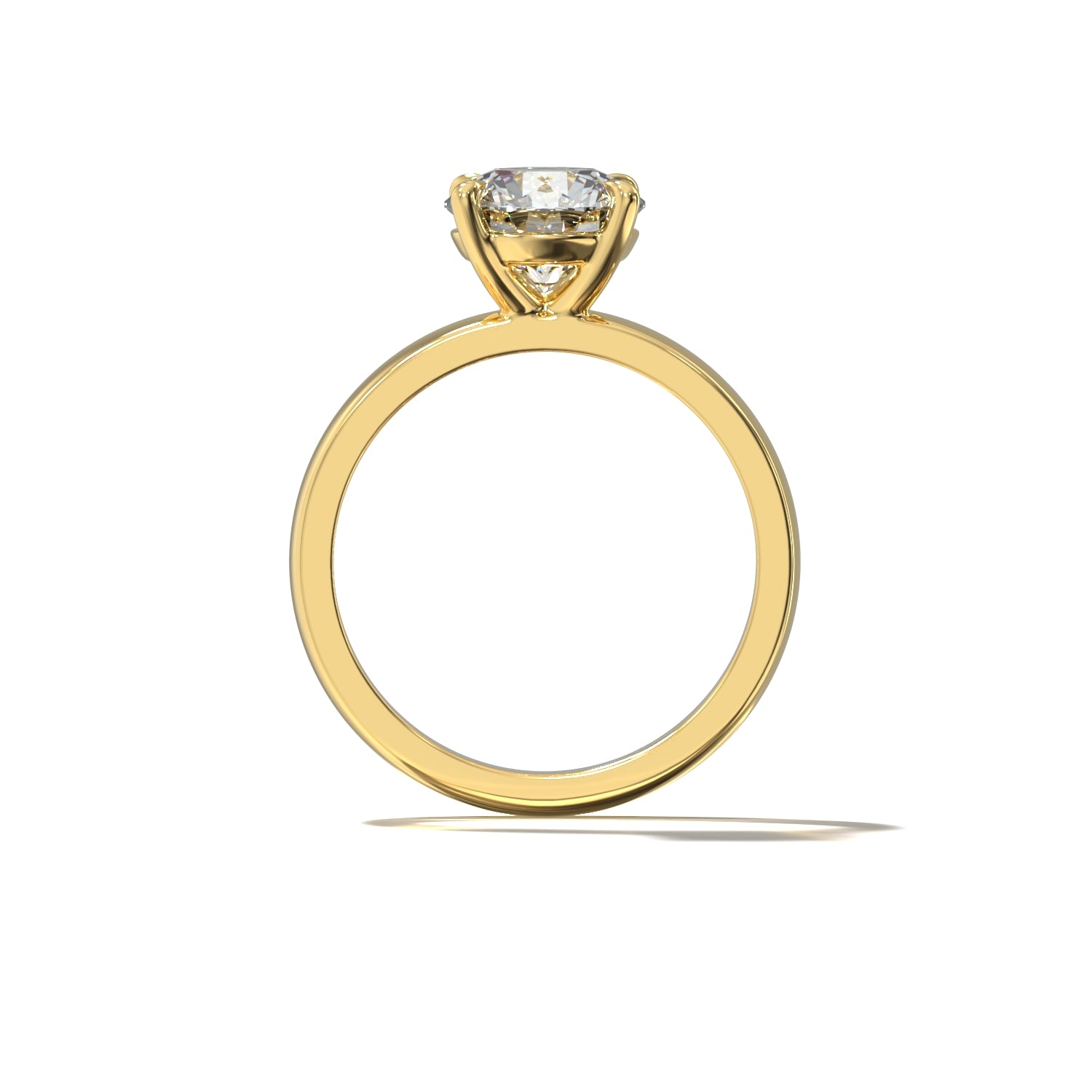 ROUND CIGAR BAND SOLITAIRE