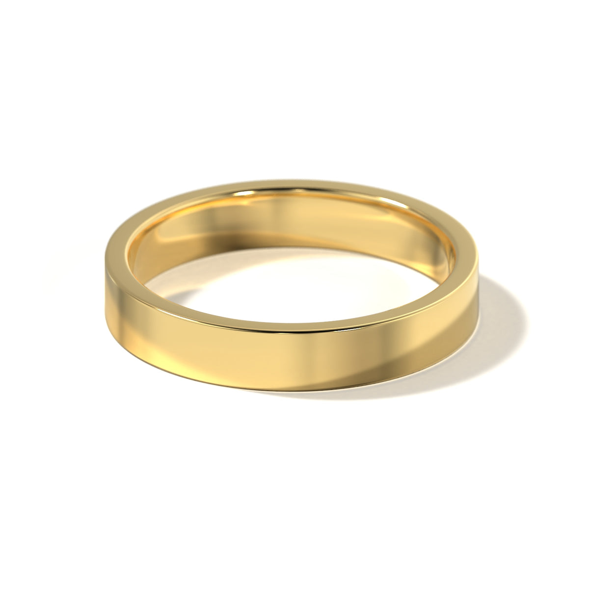 HIS CONTEMPORARY WEDDING BAND - 4MM