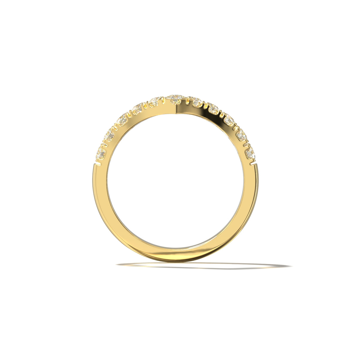 HER V DIAMOND WEDDING BAND
