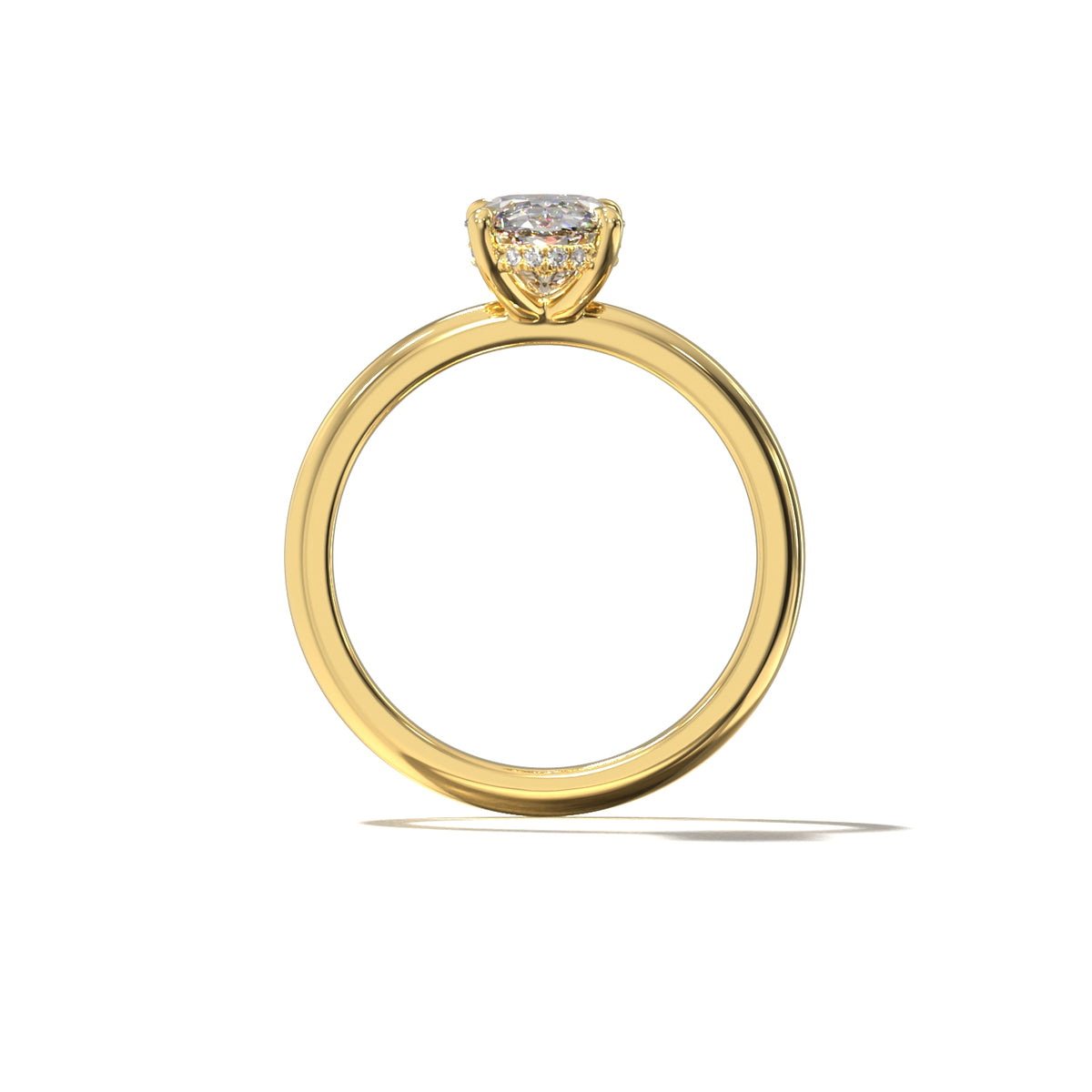 OVAL SOLITAIRE HIDDEN HALO