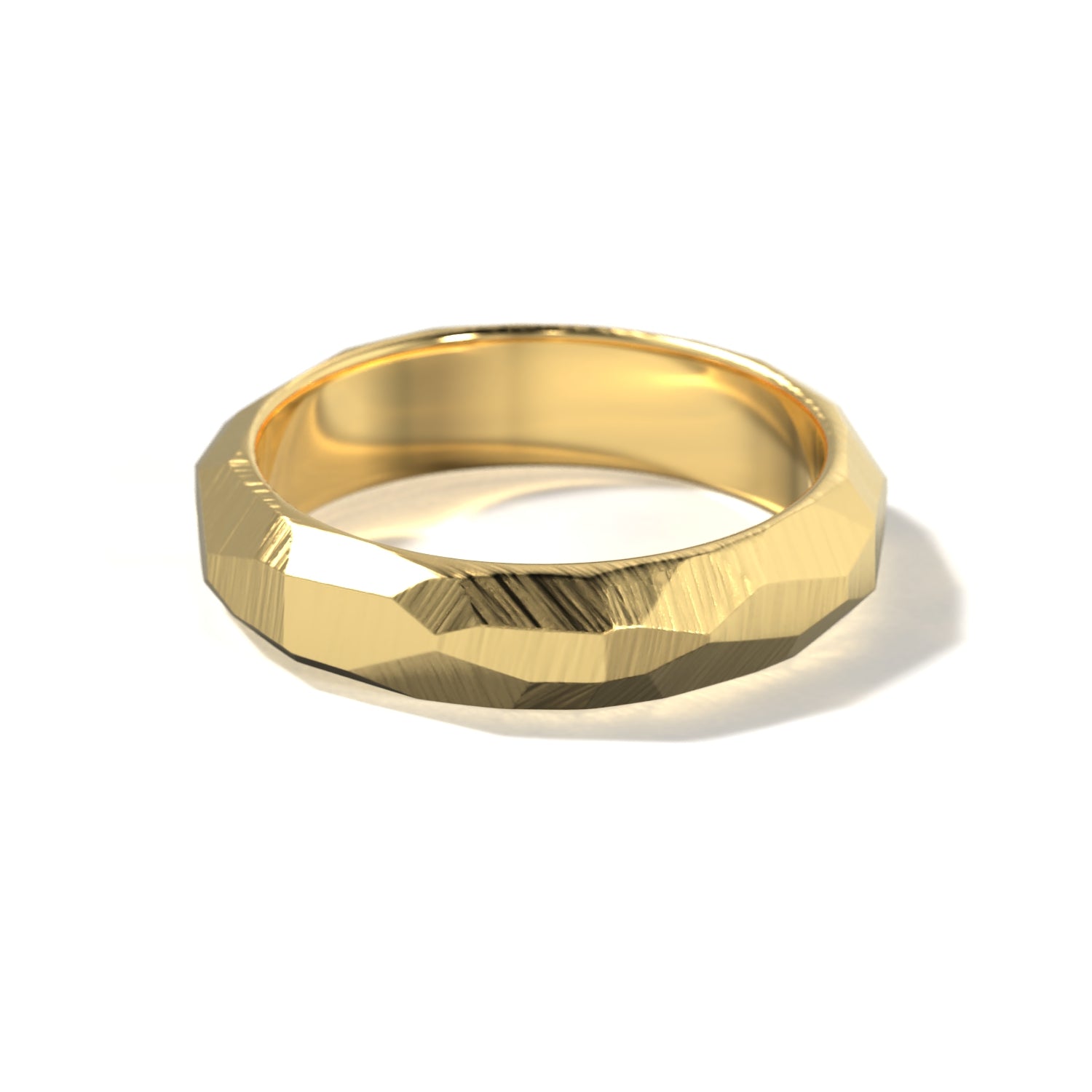 HIS FACETED WEDDING BAND