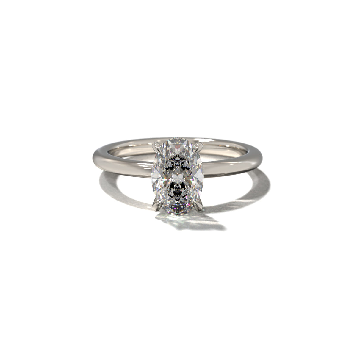 OVAL SOLITAIRE HIDDEN HALO