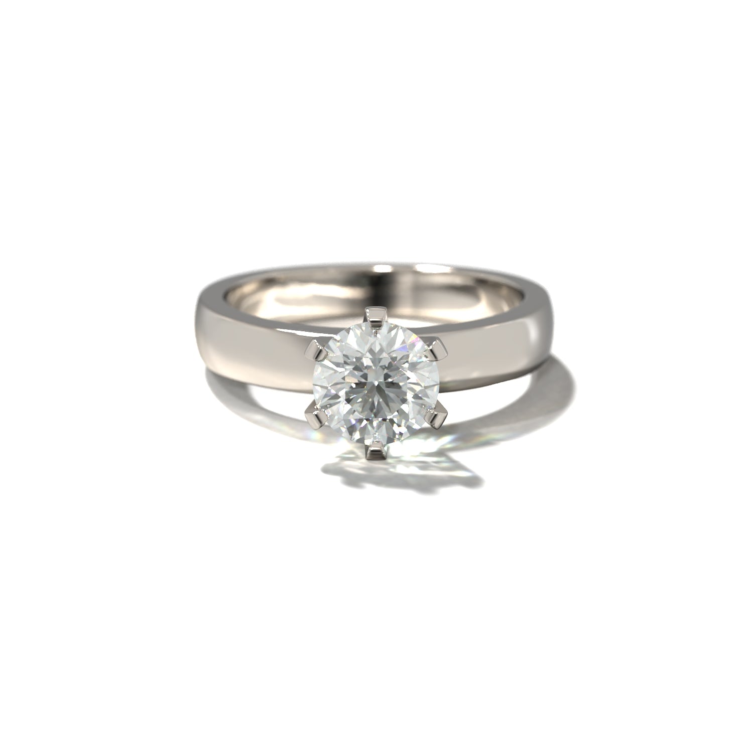 The Wide Crown | Forlovelsesring med lab grown diamant | Skarv
