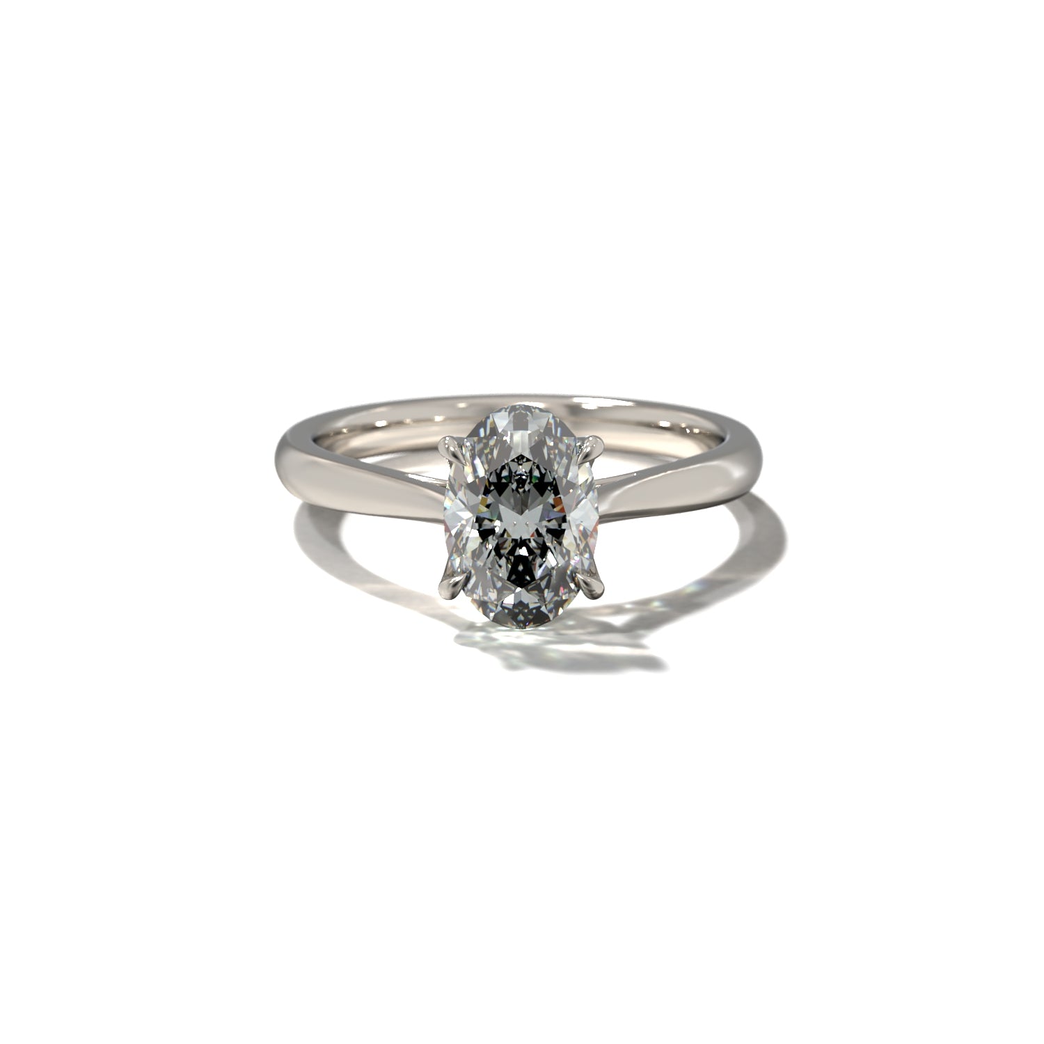 OVAL TULIP CATHEDRAL SOLITAIRE