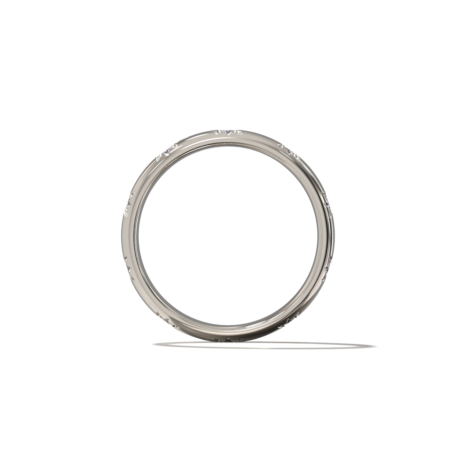 HER STAR SET WEDDING BAND - 3.3MM