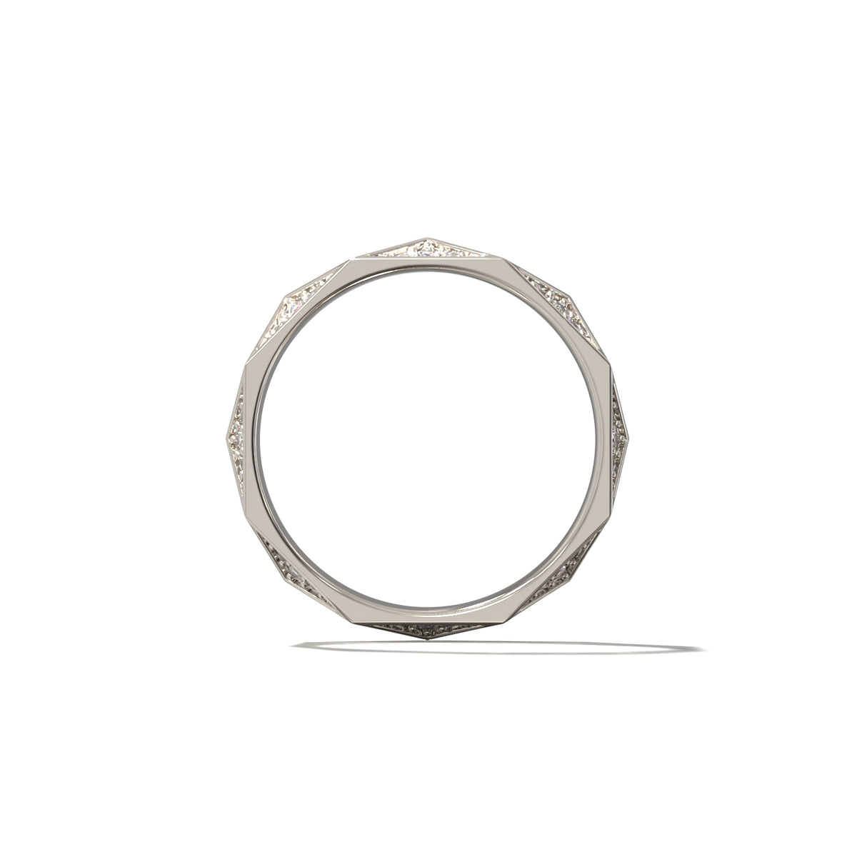 HER SCULPTED DIAMOND WEDDING BAND