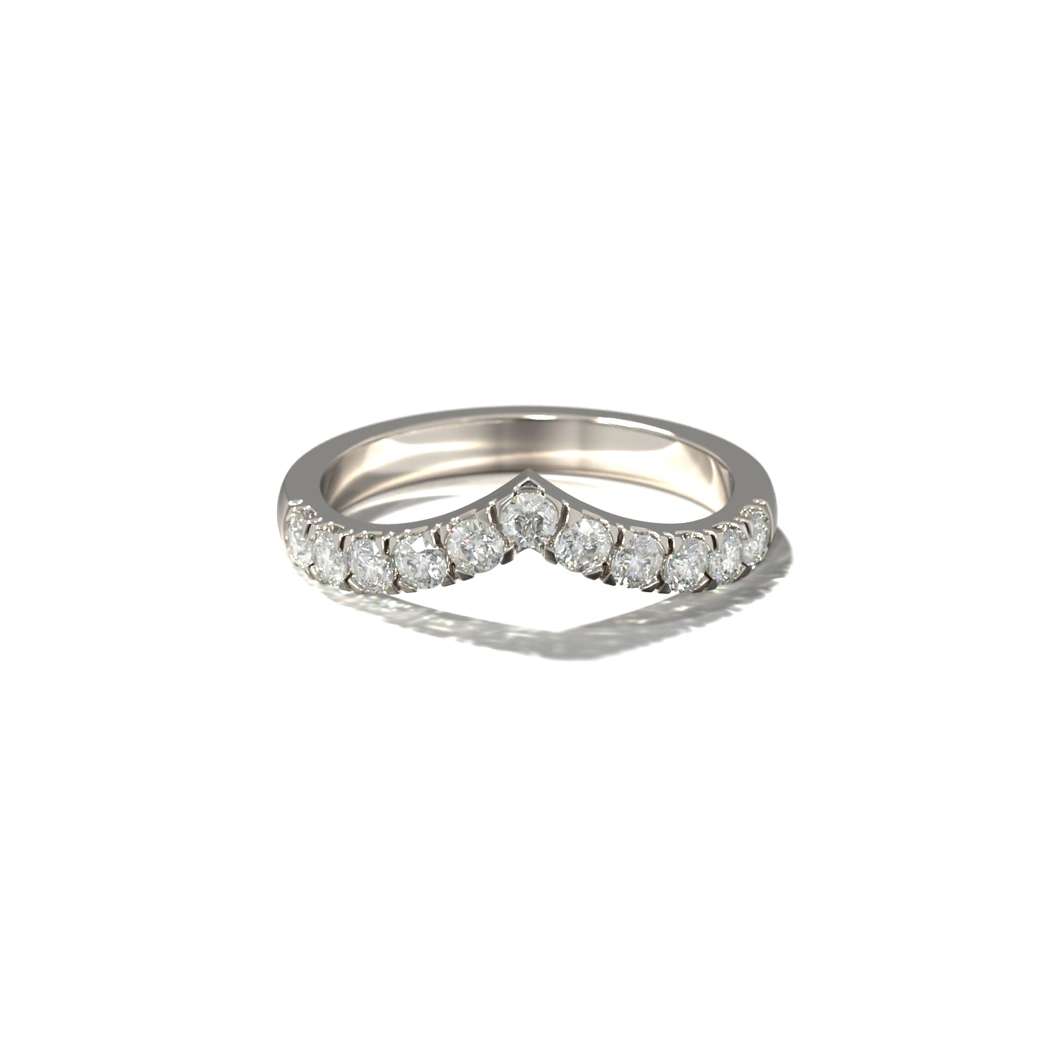HER V DIAMOND WEDDING BAND
