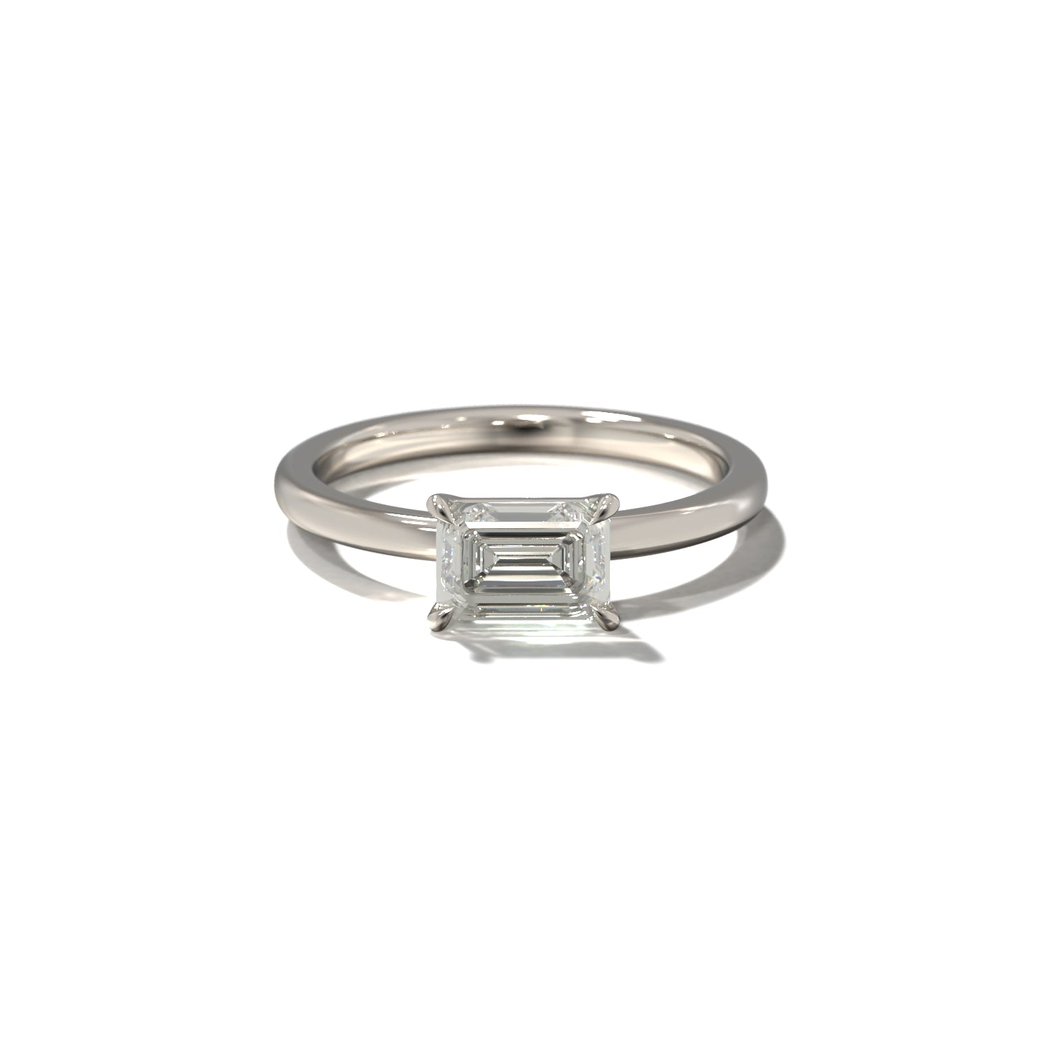EMERALD EAST WEST SOLITAIRE