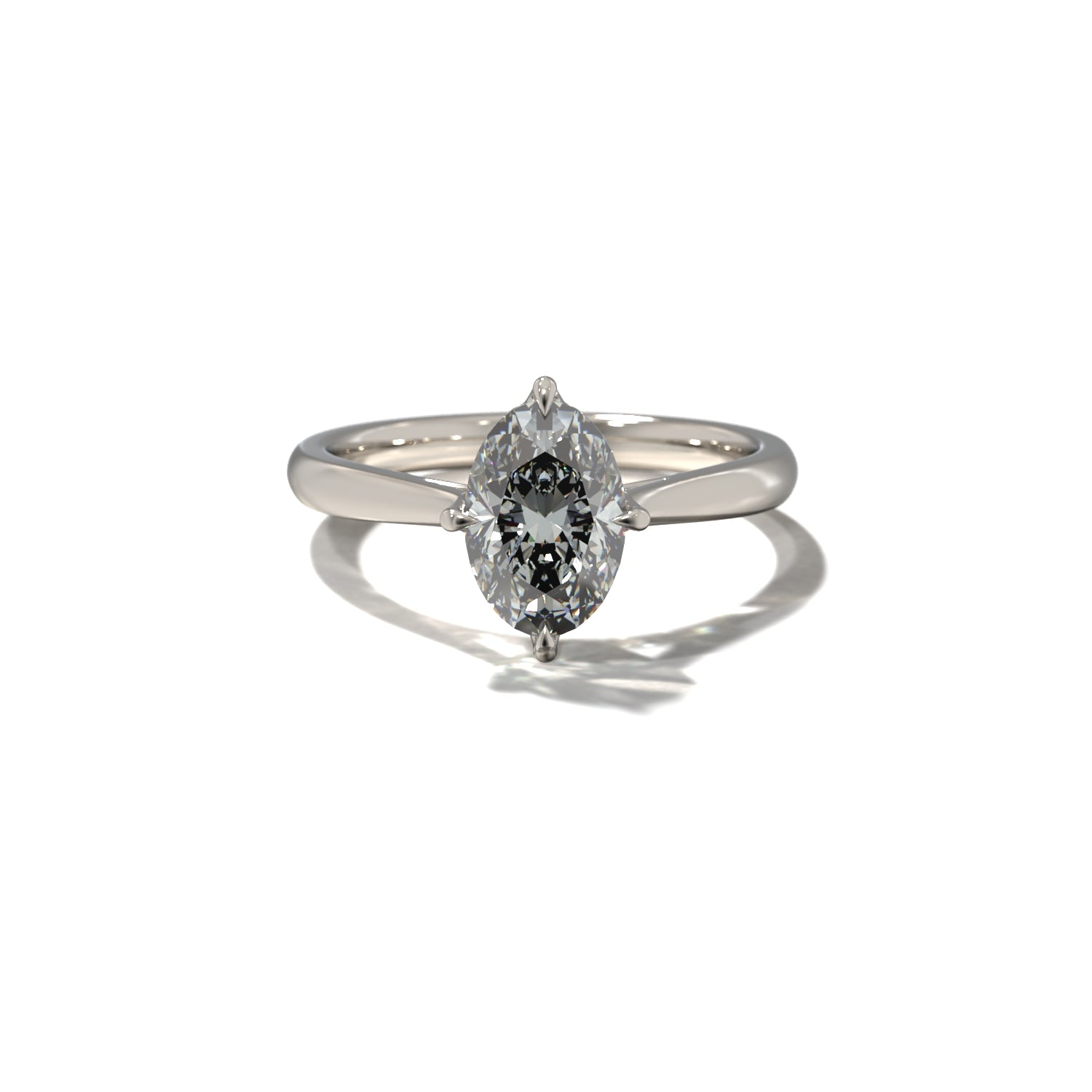 OVAL TULIP CATHEDRAL NORTH SOUTH HIDDEN HALO