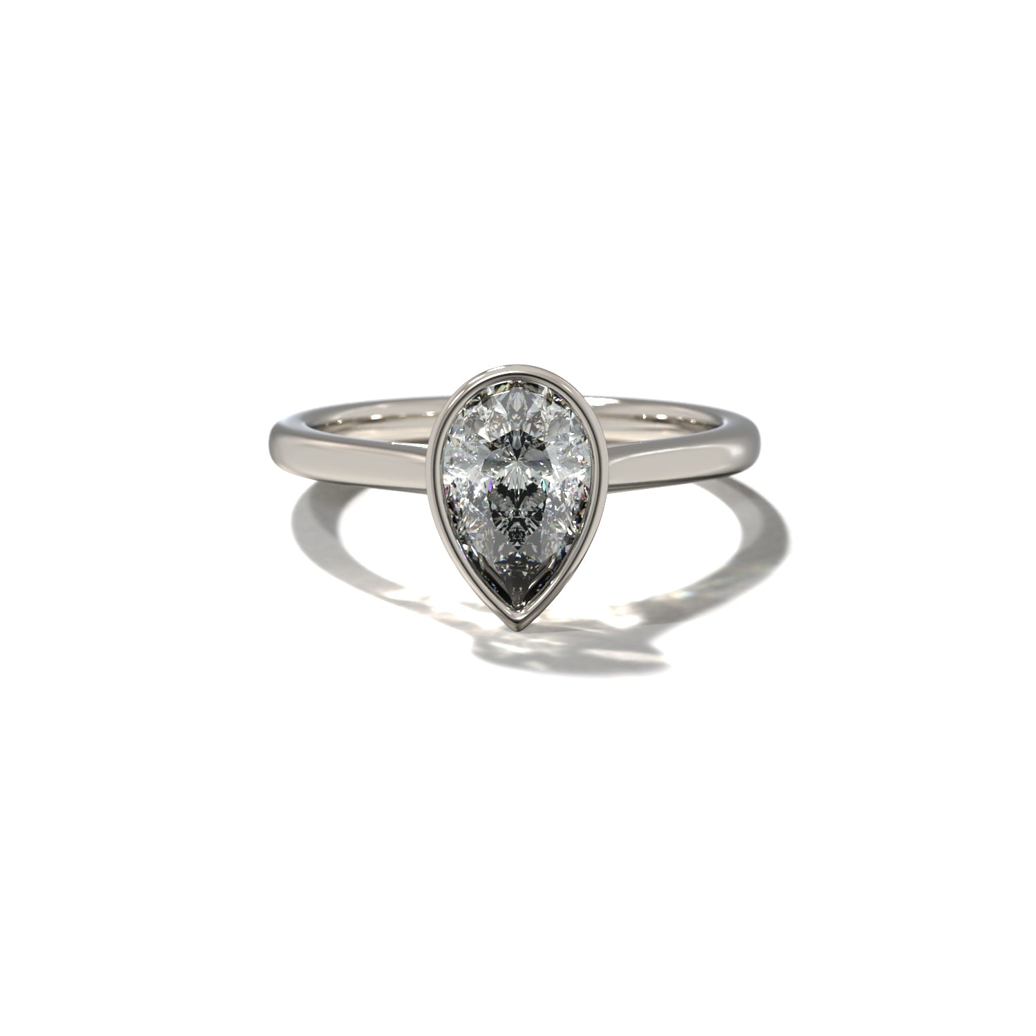 PEAR BEZEL SOLITAIRE